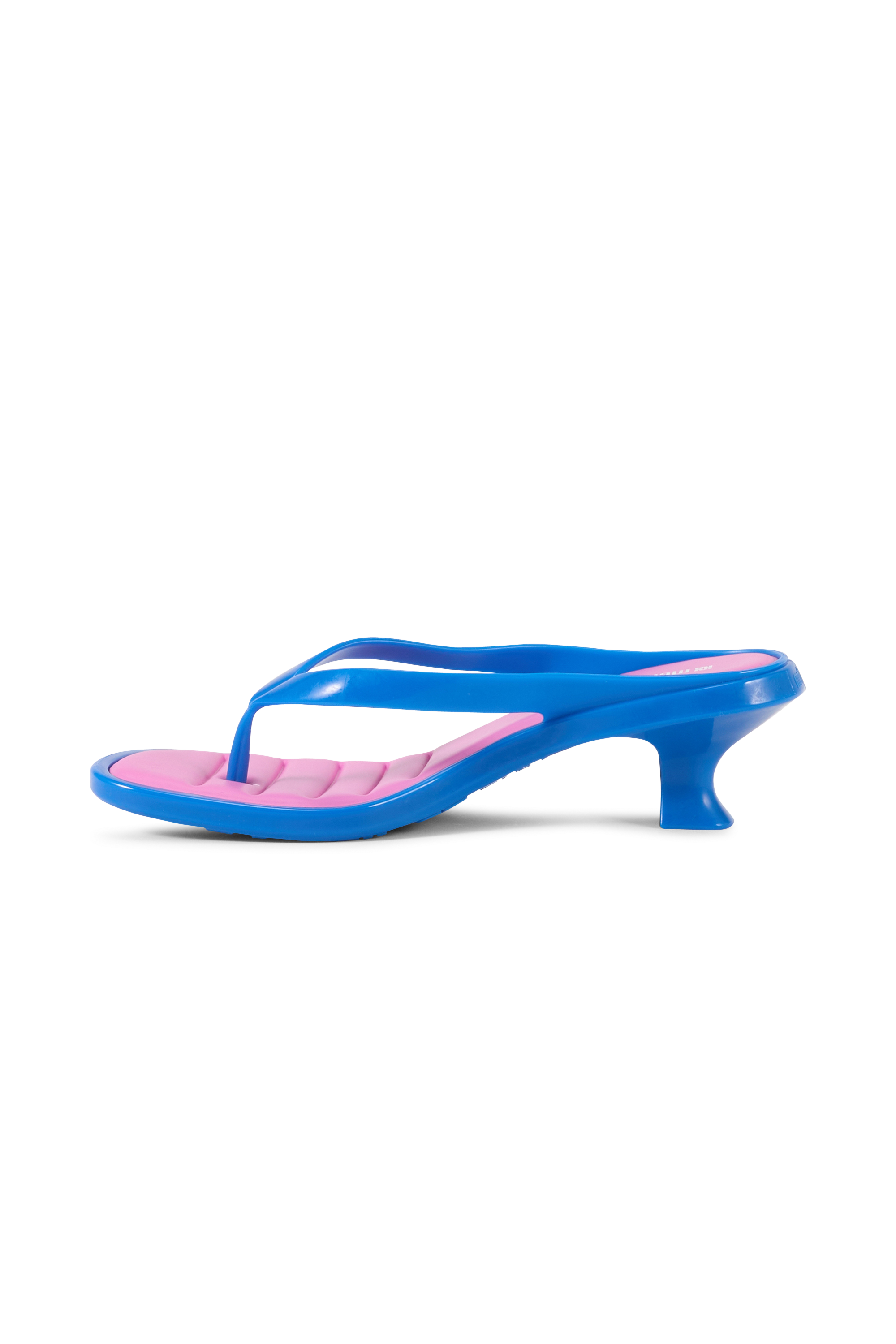 Flat furry sheepskin sandals | Blue MELISSA Women