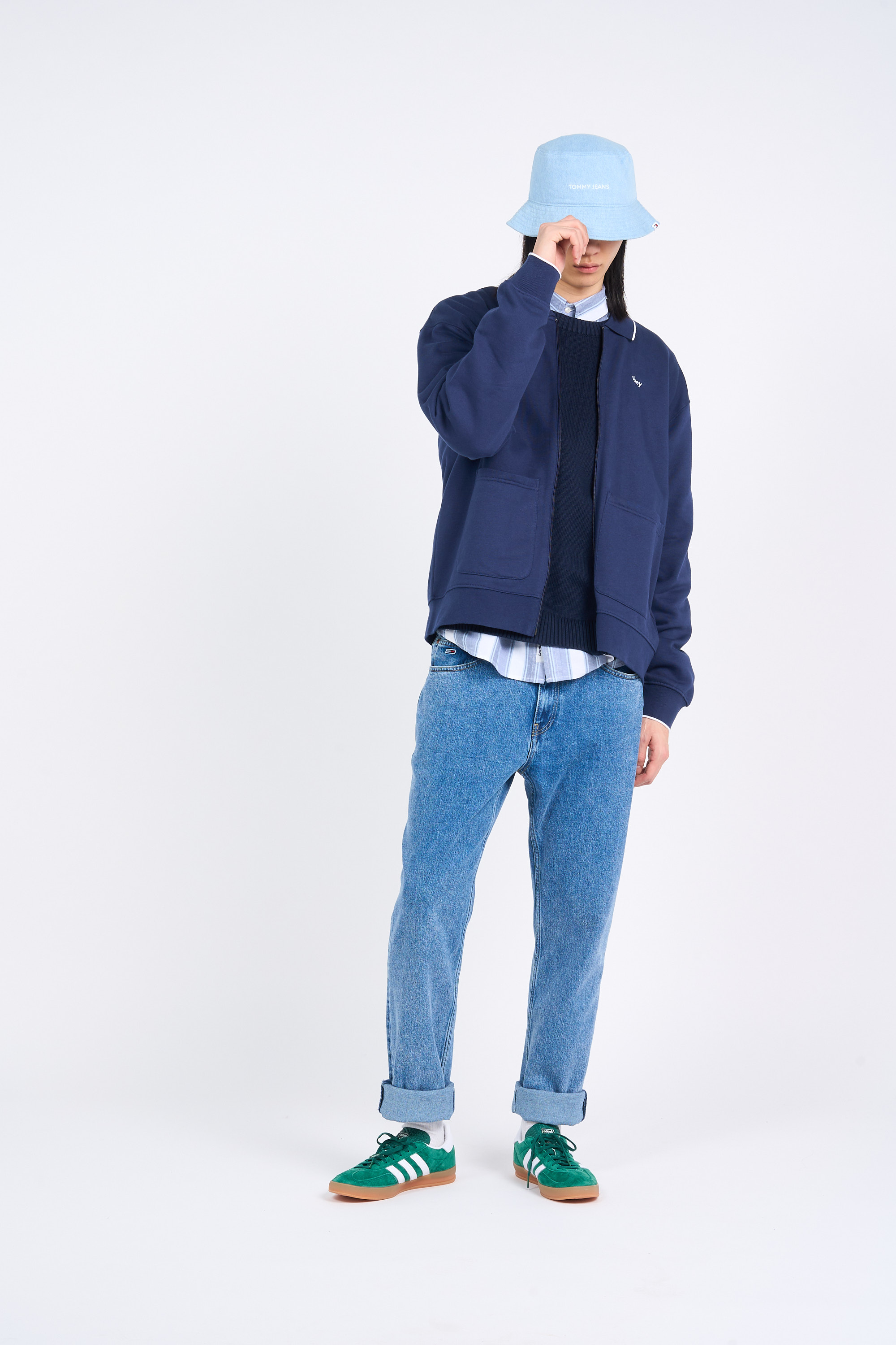 Sweatshirt zippé Bleu