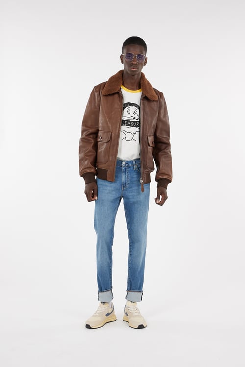 SCHOTT Jacket Brown