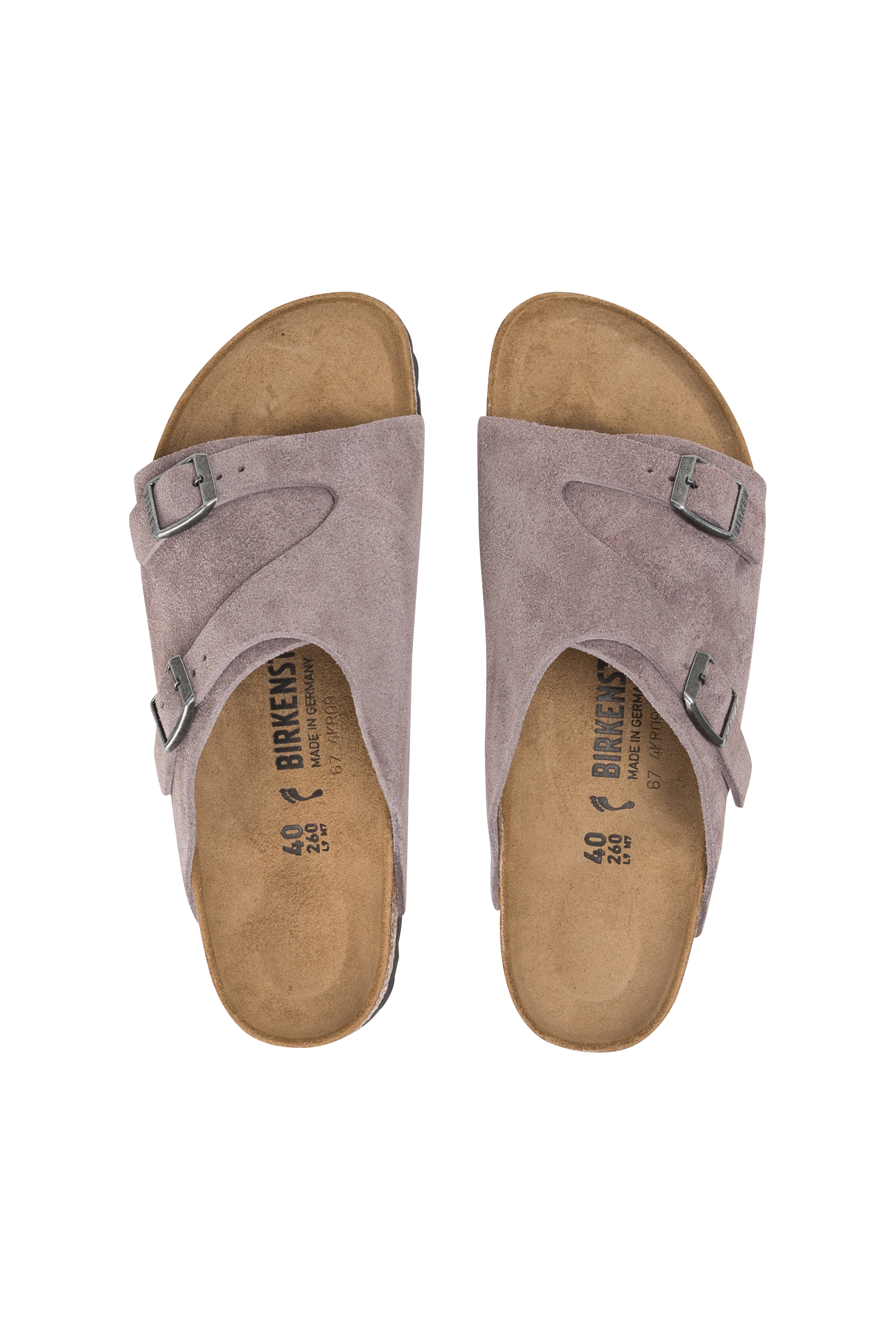 Flat furry sheepskin sandals Purple