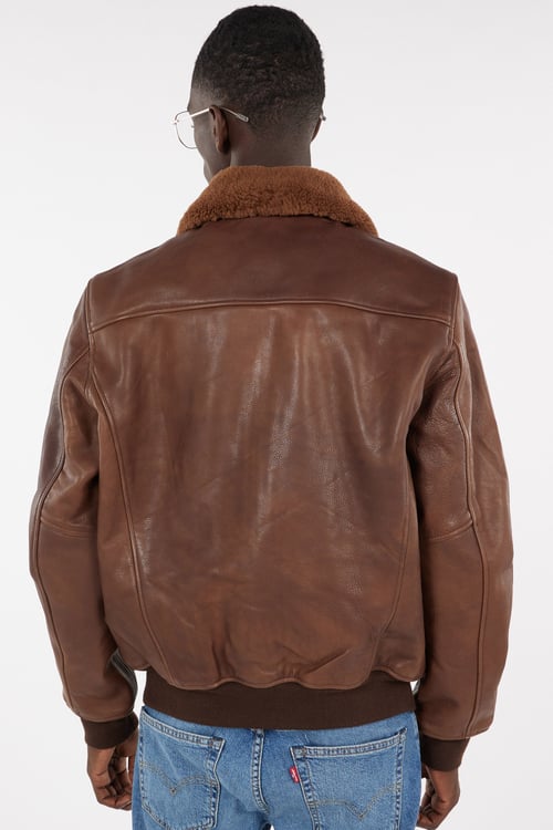 SCHOTT Jacket Brown