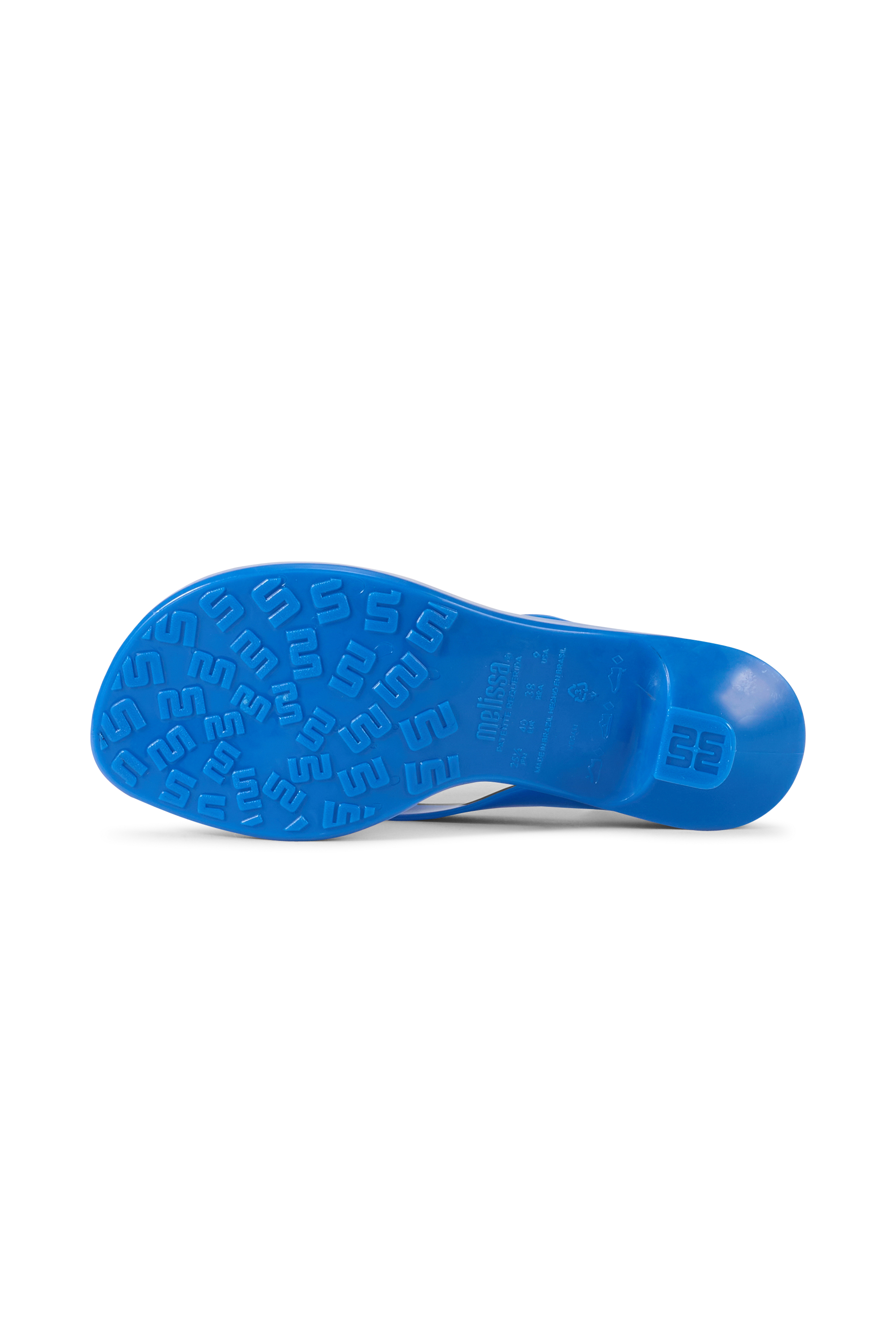 Flat furry sheepskin sandals | Blue MELISSA Women