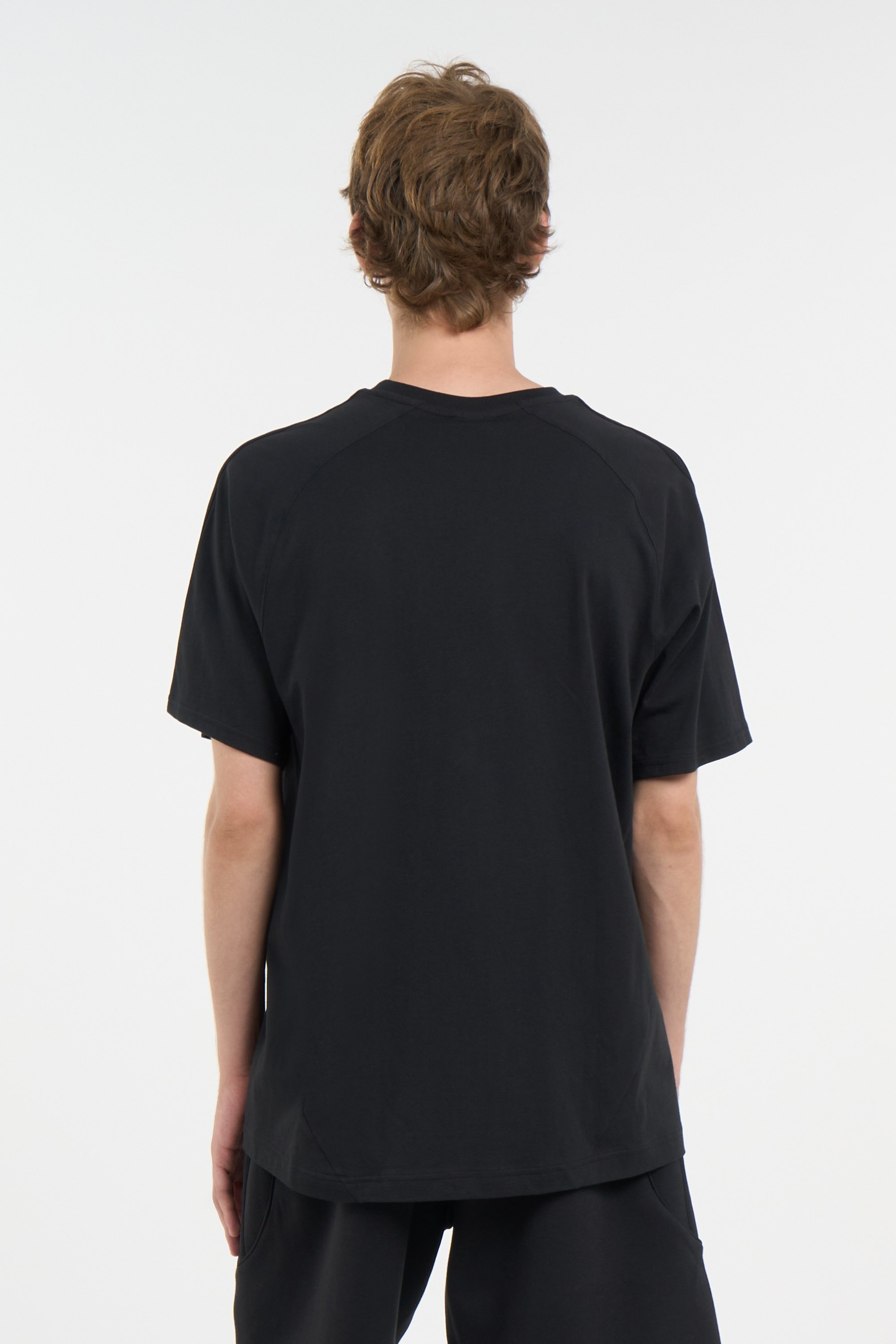 Regular-fit round-neck cotton T-shirt | Black ADIDAS Men
