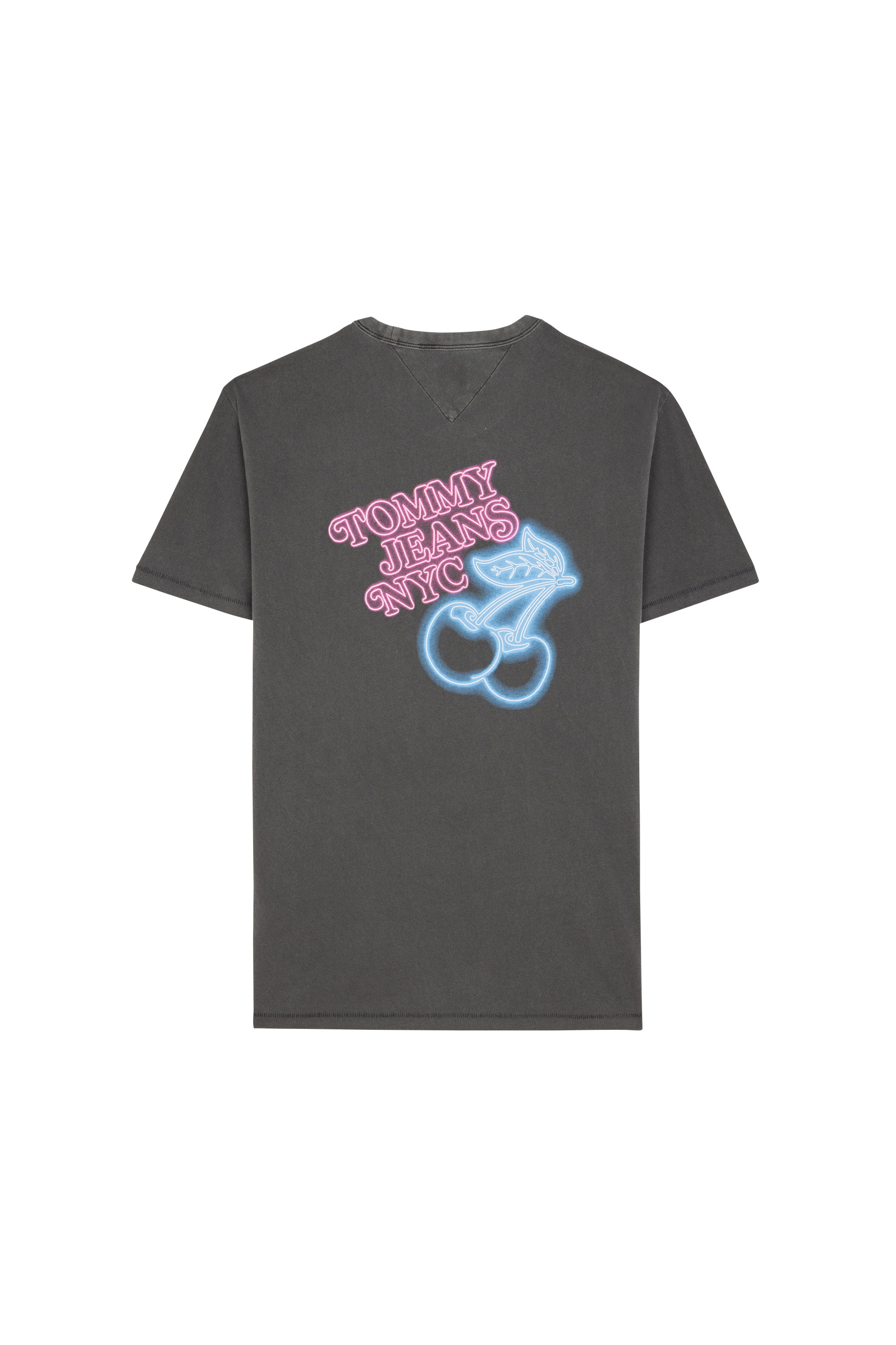 Regular-fit round-neck cotton T-shirt Black