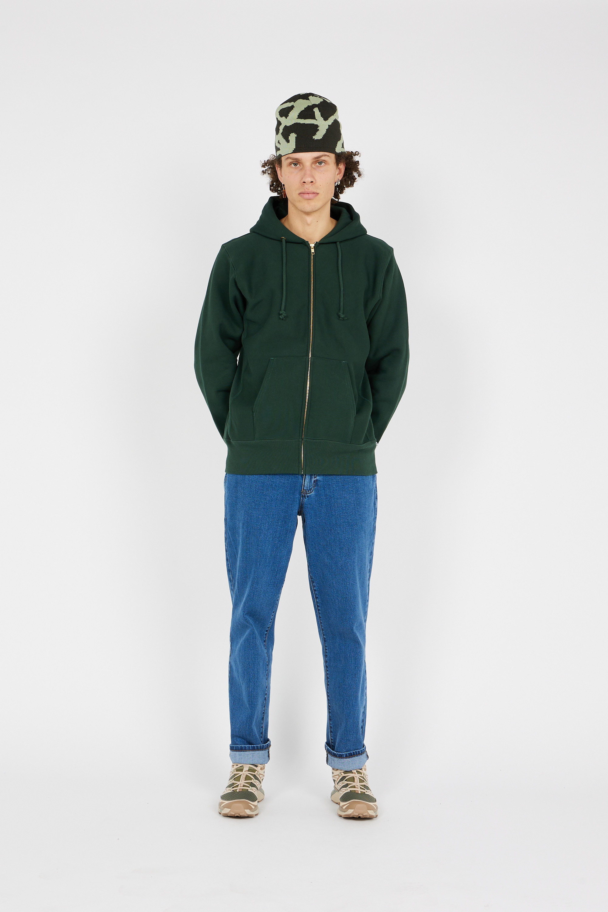 zip-up hoodie Green