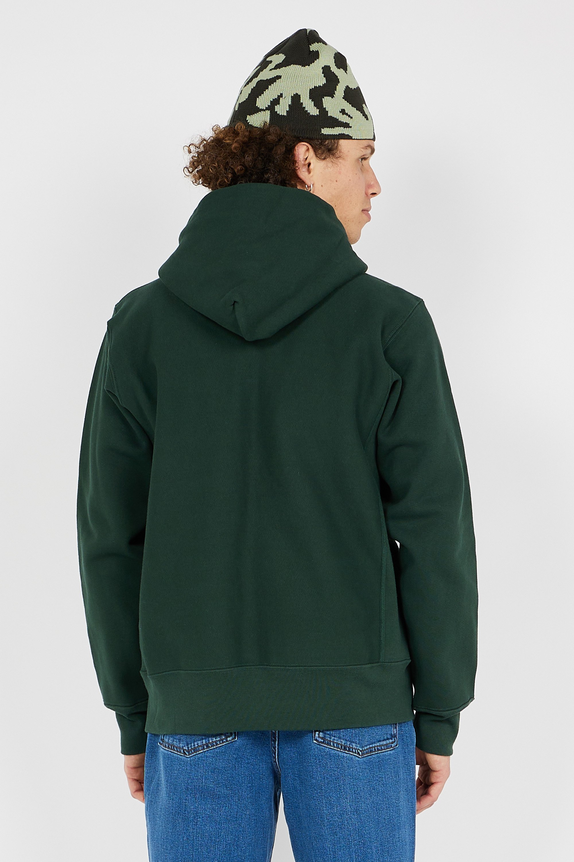 Zip-Up hoodie Full zip hoodie Green Champion - Men | Citadium