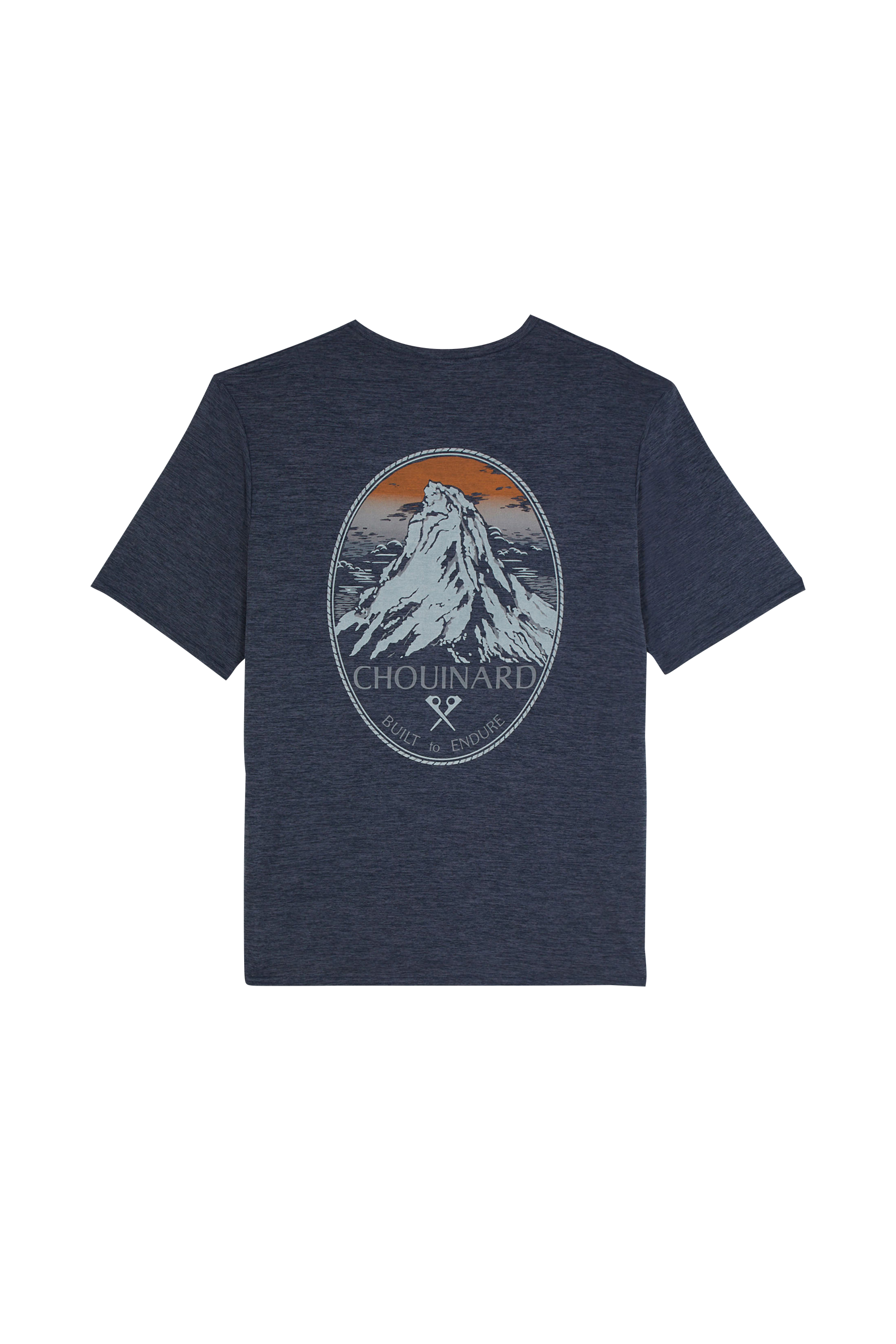 Regular-fit round-neck cotton T-shirt Blue