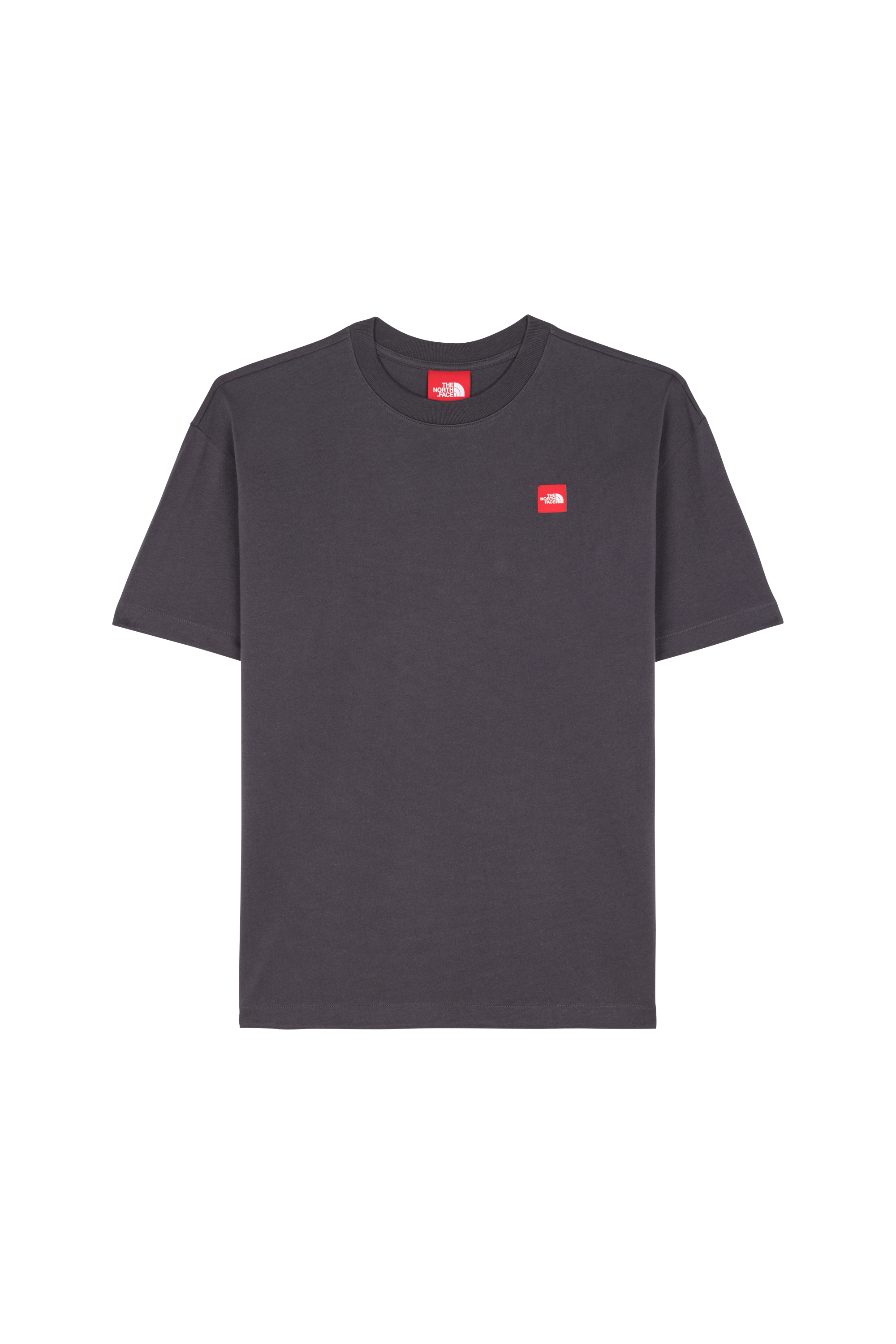 Regular-fit round-neck cotton T-shirt Grey