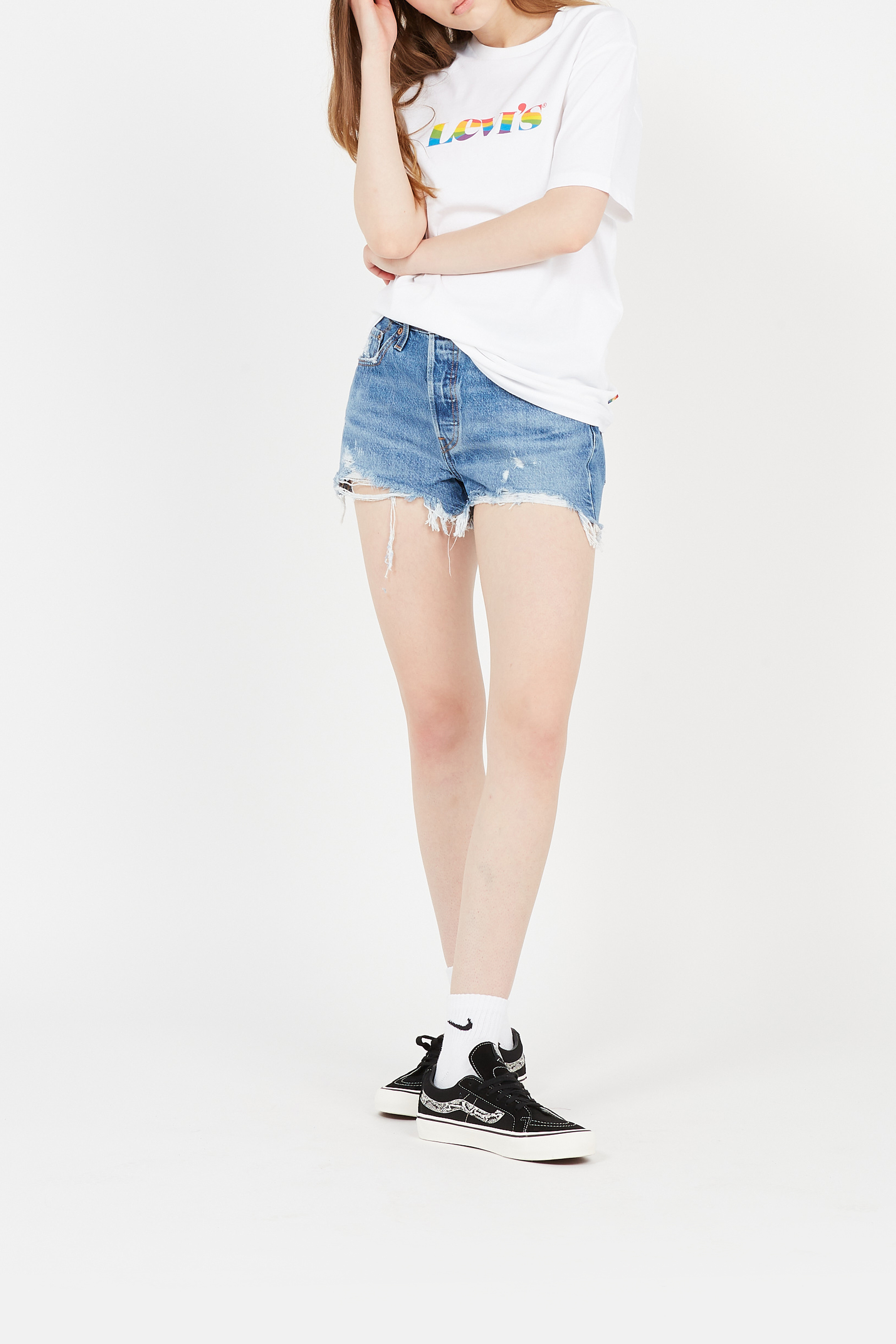 Short court en denim délavé | Bleu LEVI'S Femme
