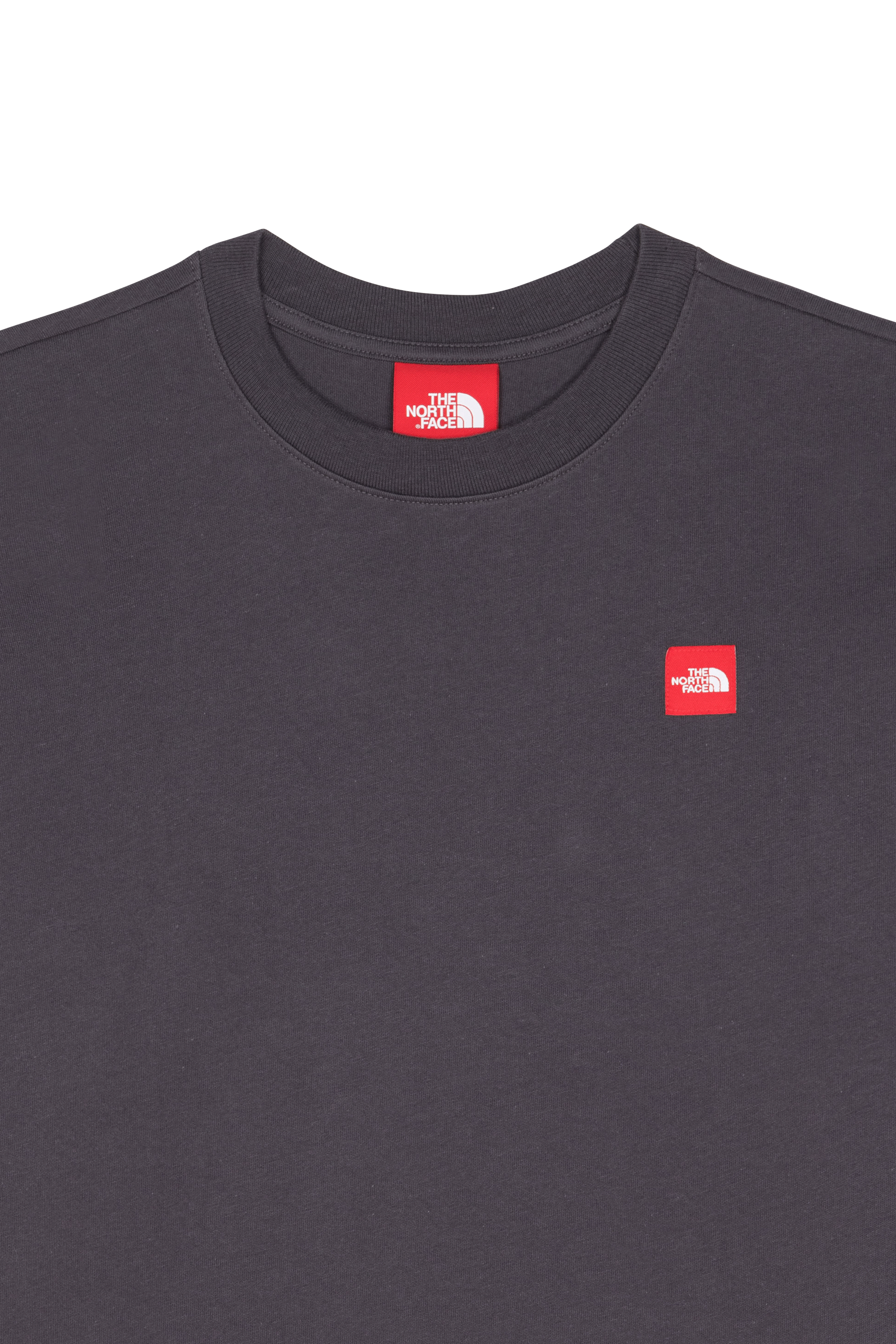 Regular-fit round-neck cotton T-shirt Grey