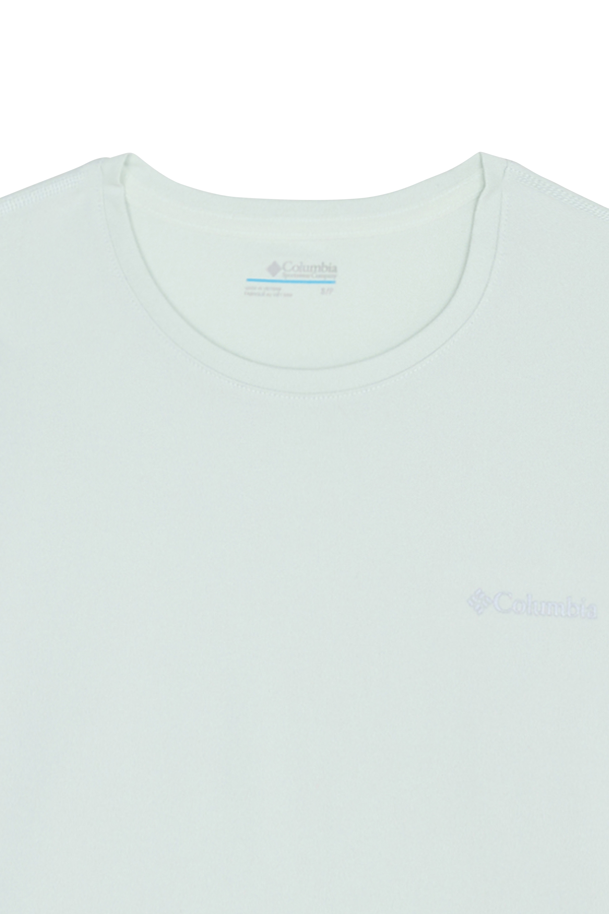 Regular-fit round-neck cotton T-shirt | Green COLUMBIA Women