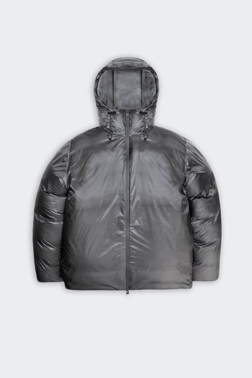 RAINS Lightweight quilted padded jacket with high neck Grey