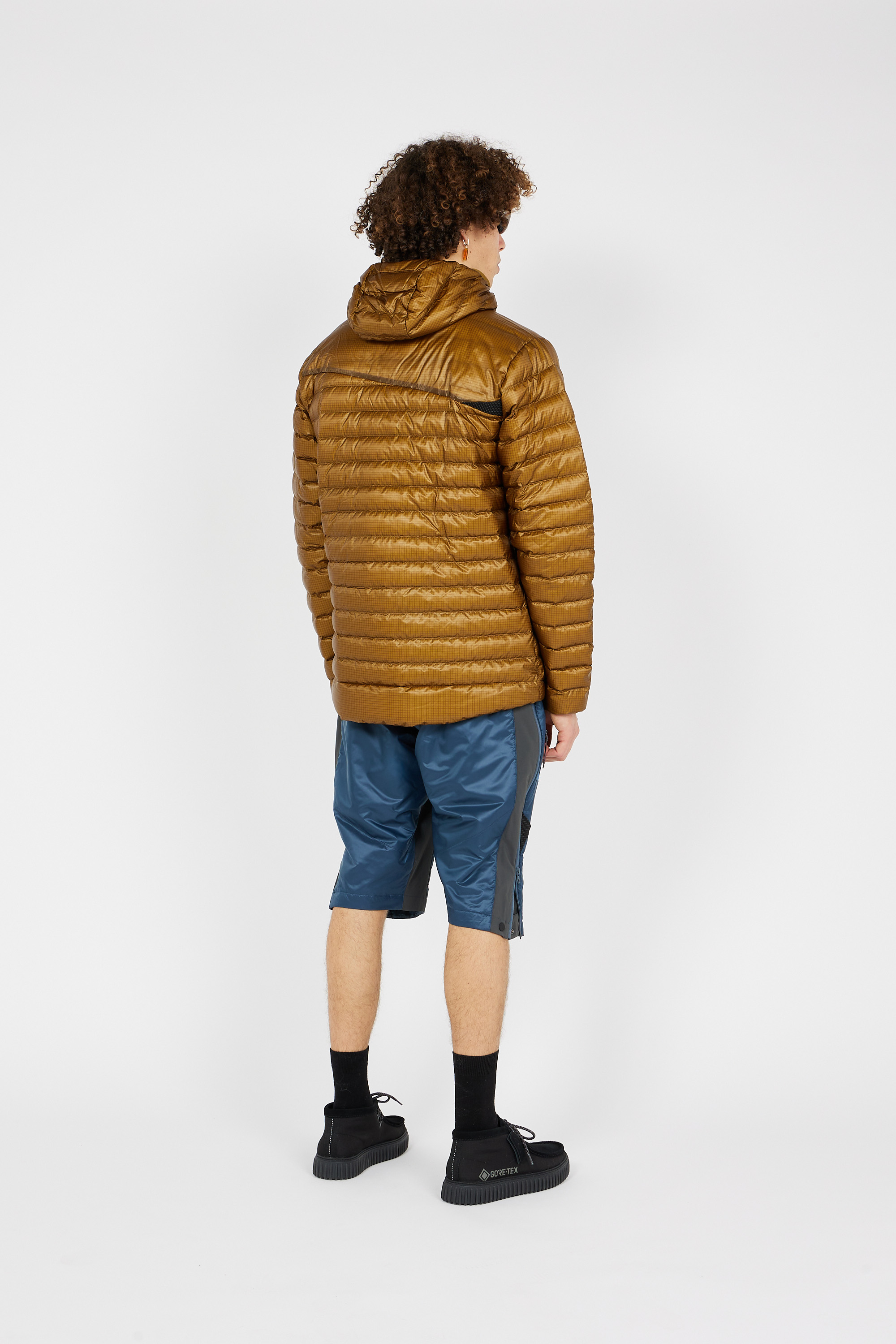 Lightweight quilted padded jacket with high neck Green