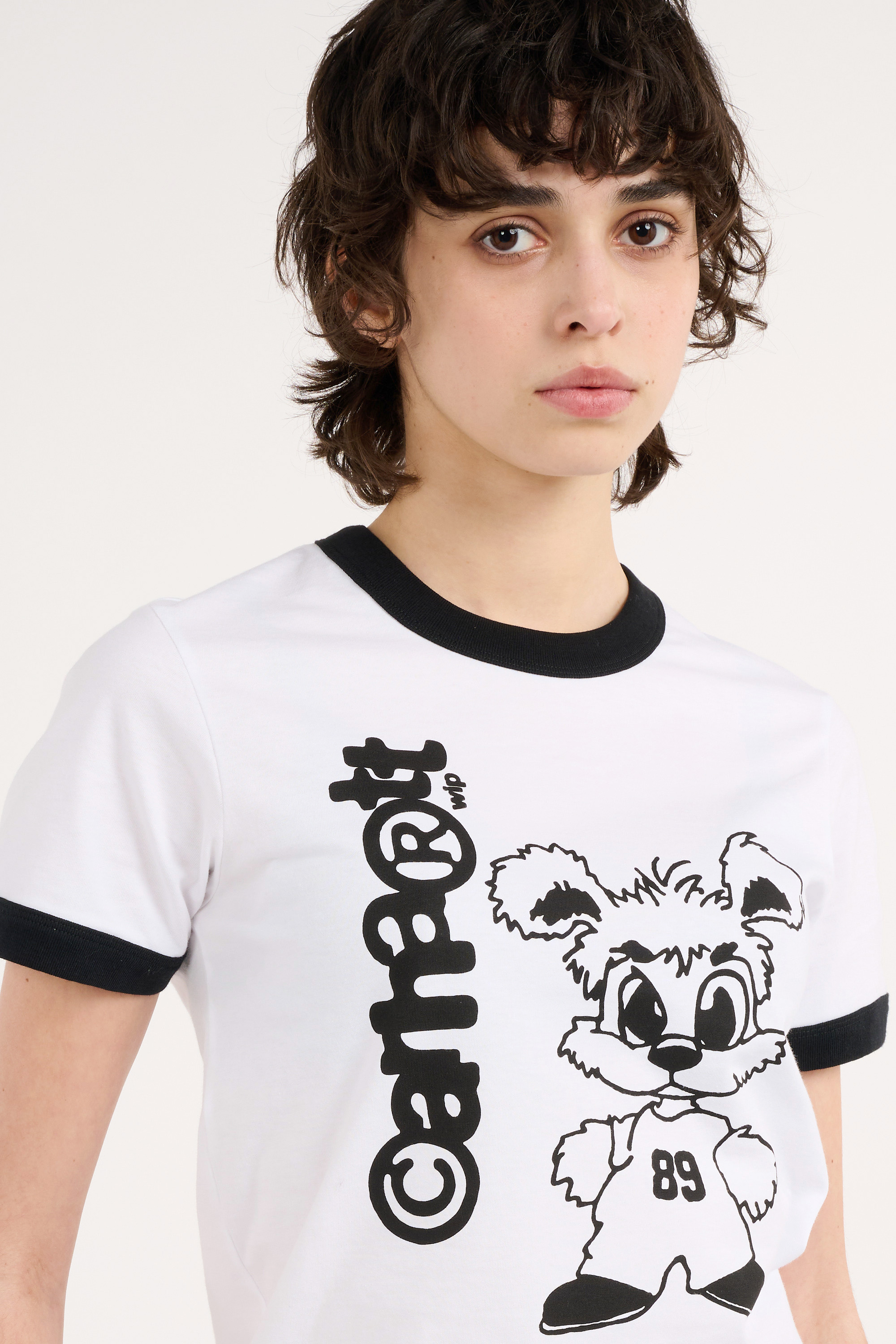 Regular-fit round-neck cotton T-shirt White