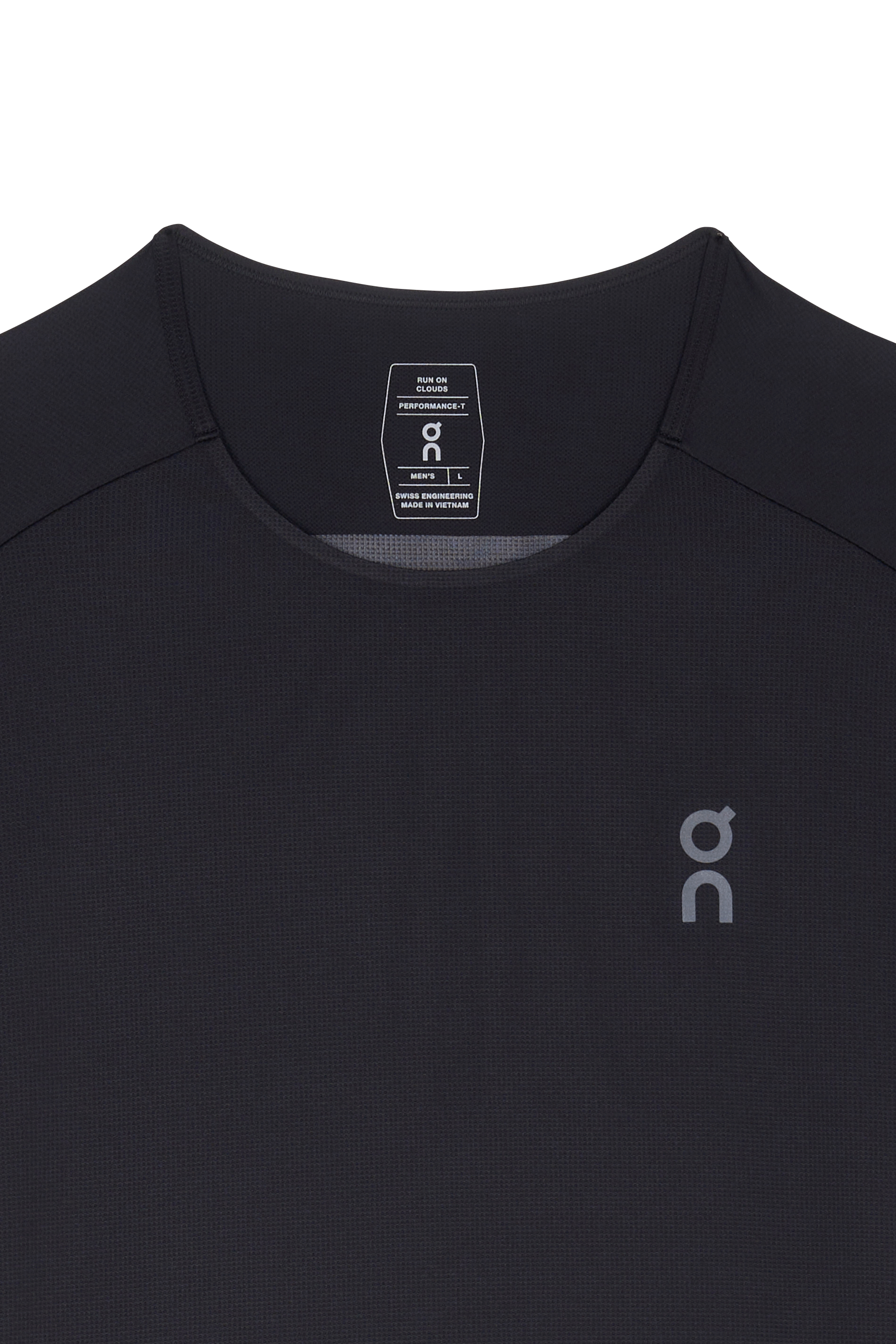 Regular-fit round-neck cotton T-shirt ON Black