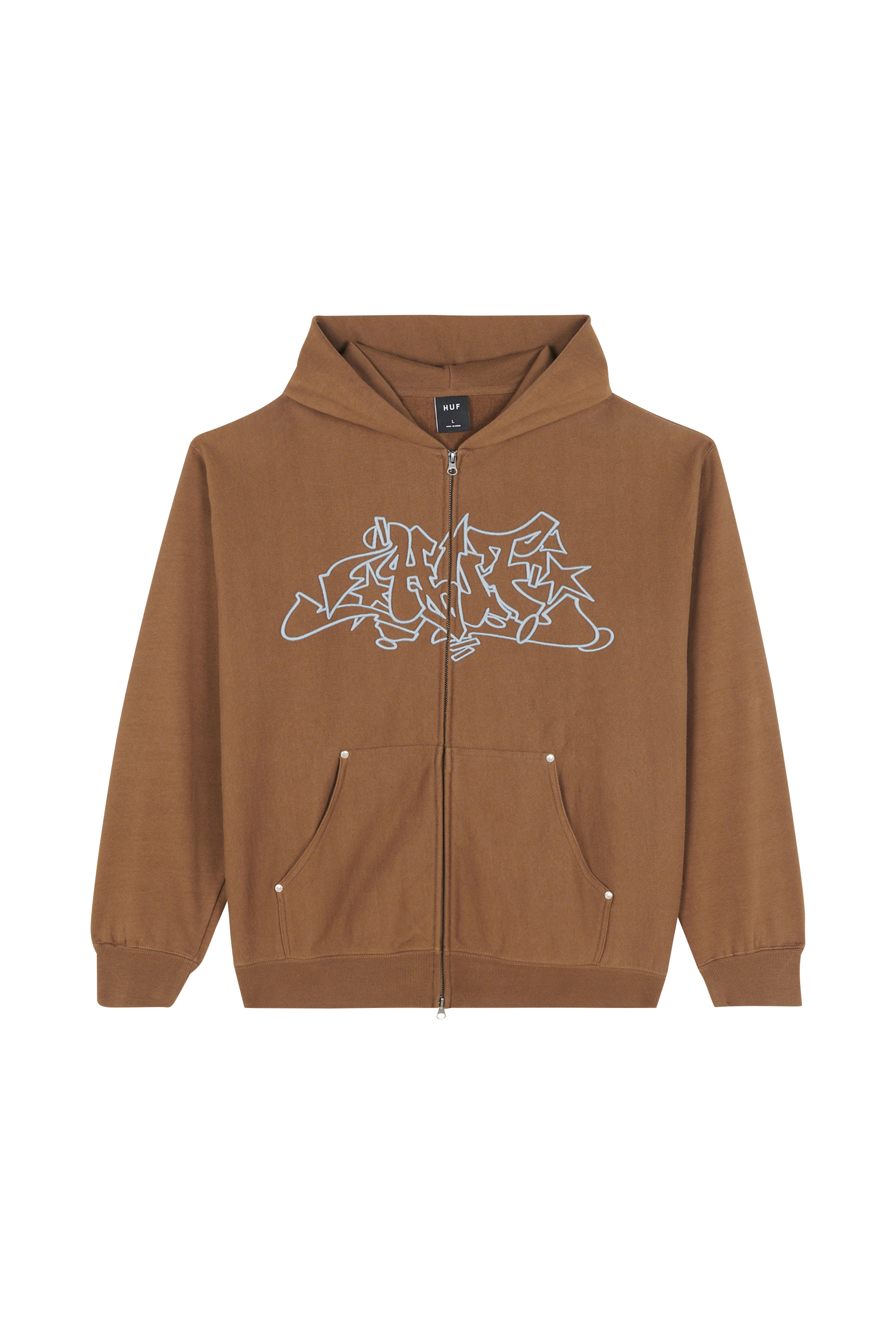 zip-up hoodie Brown