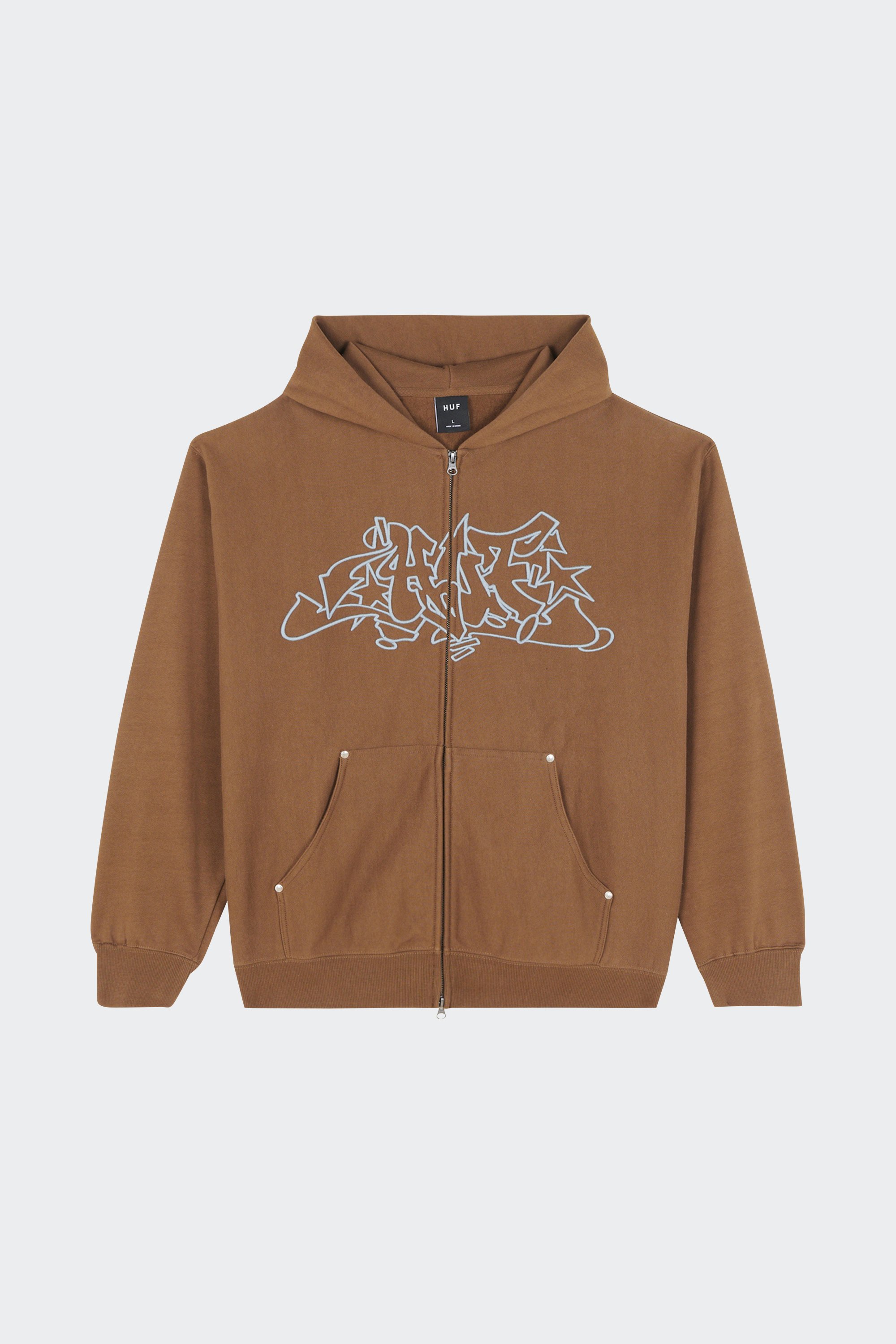 Hoodie zippé | Marron by HUF Hoodie zippé Marron