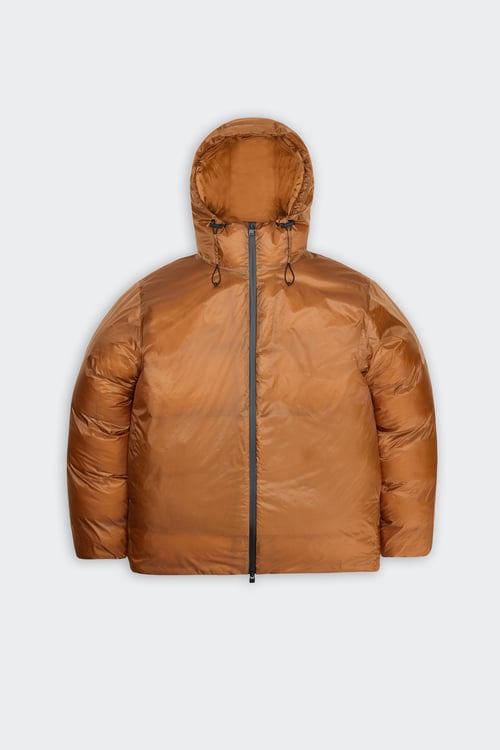 RAINS Lightweight quilted padded jacket with high neck Orange