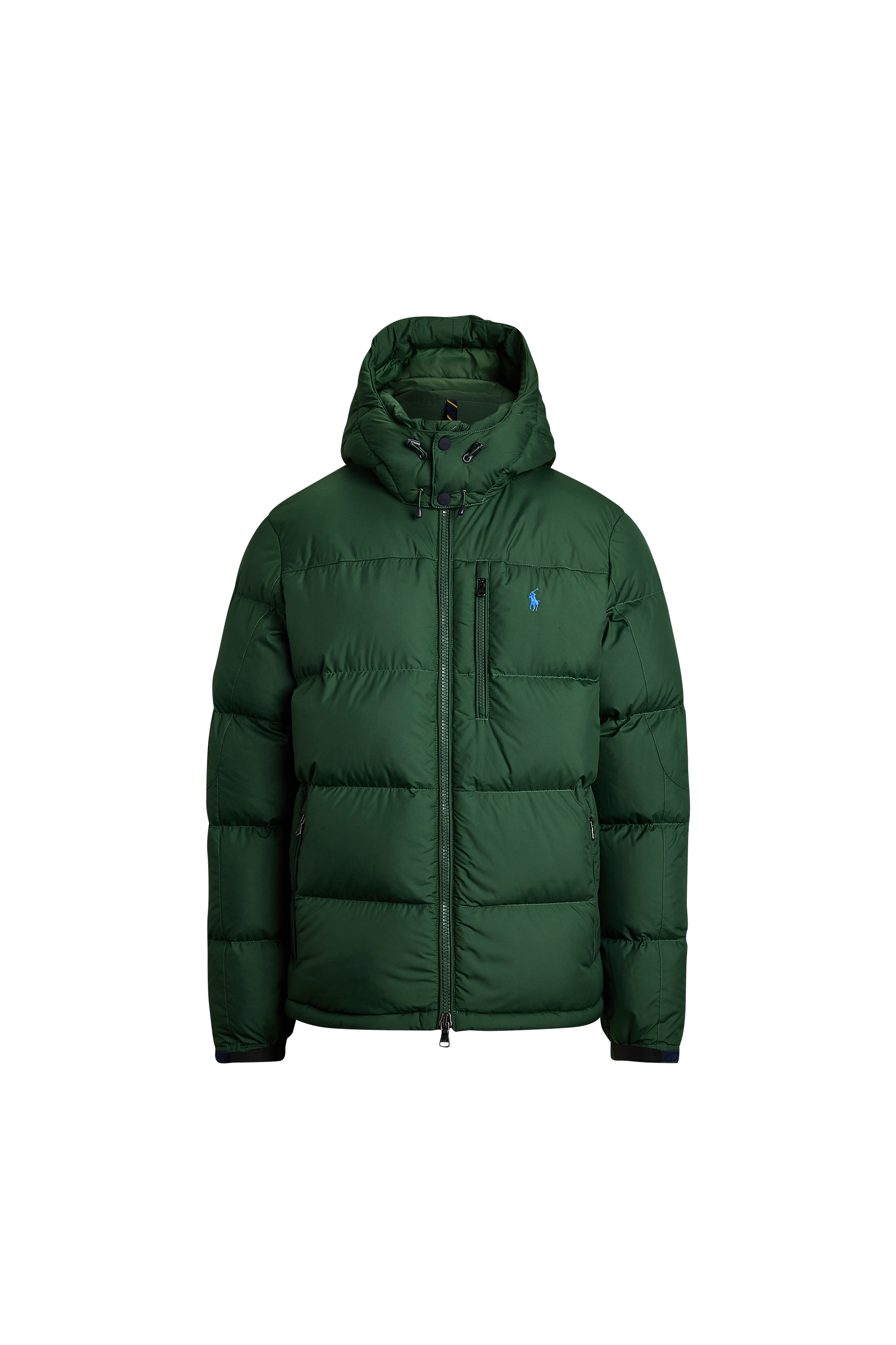 Lightweight quilted padded jacket with high neck Green