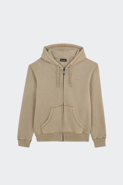 Hoodie zippé - Taille L Marron