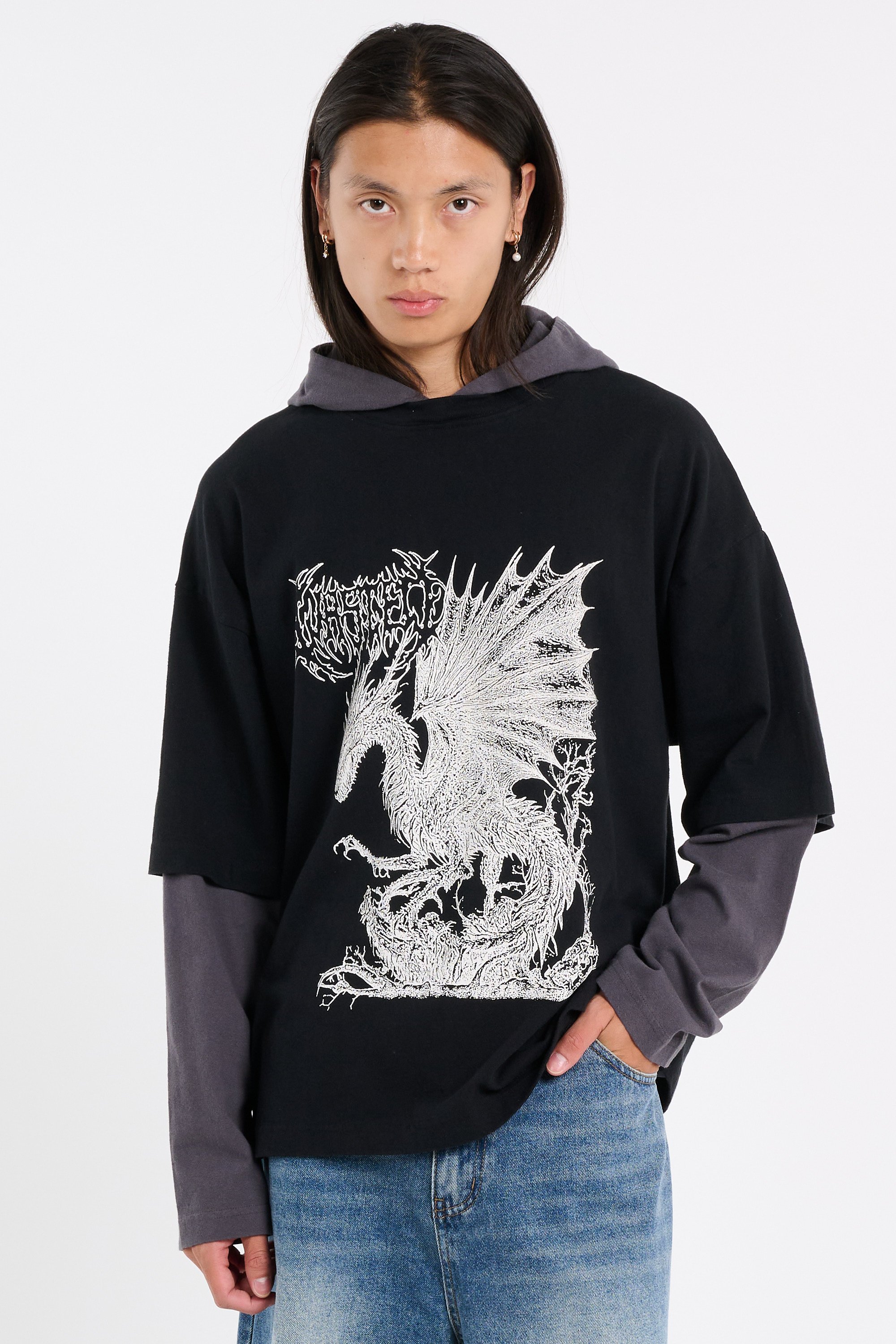 Hoodie | Noir WASTED Homme