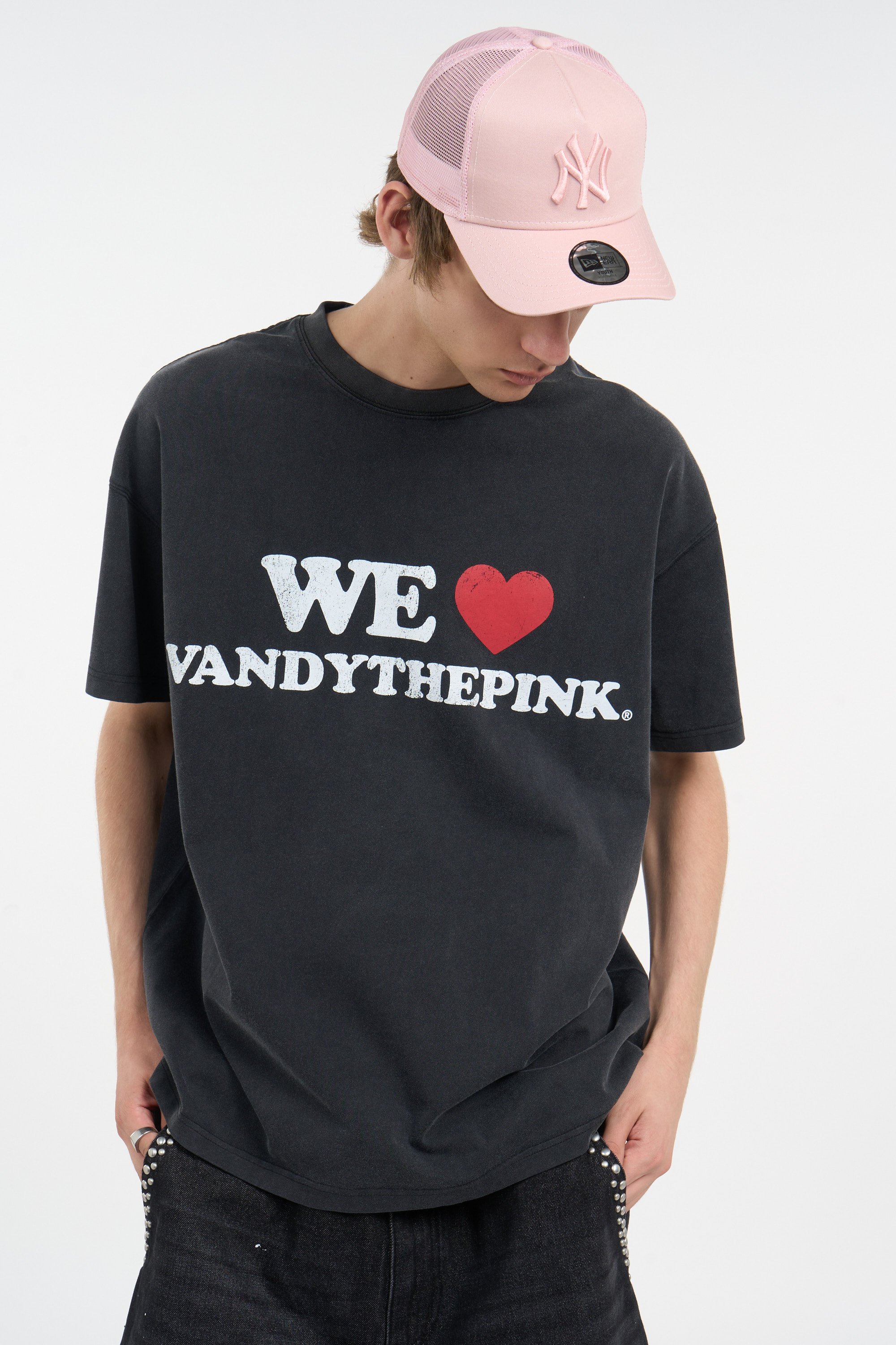 Regular-fit round-neck cotton T-shirt | Black VANDYTHEPINK Men