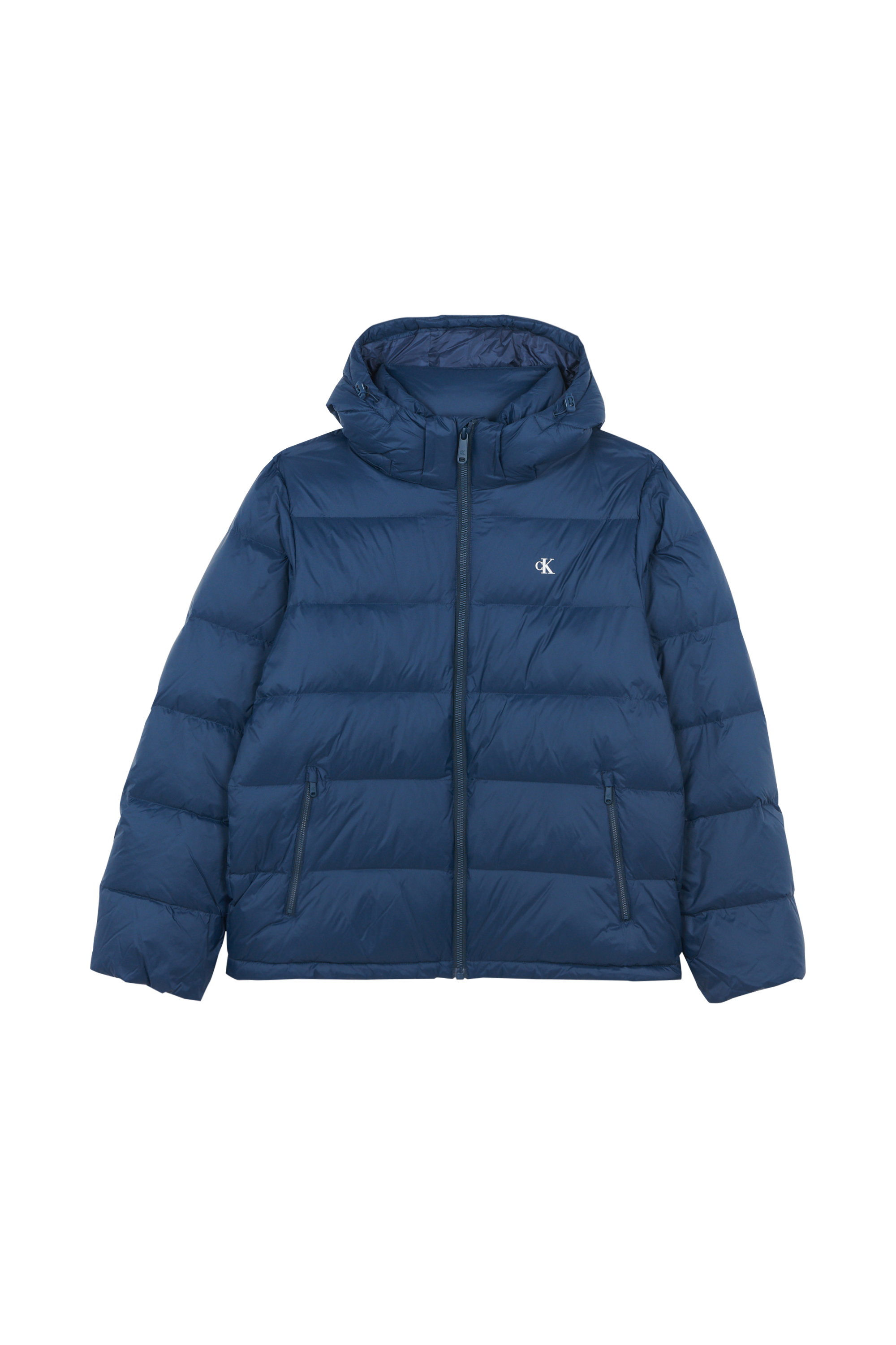 Lightweight quilted padded jacket with high neck Blue