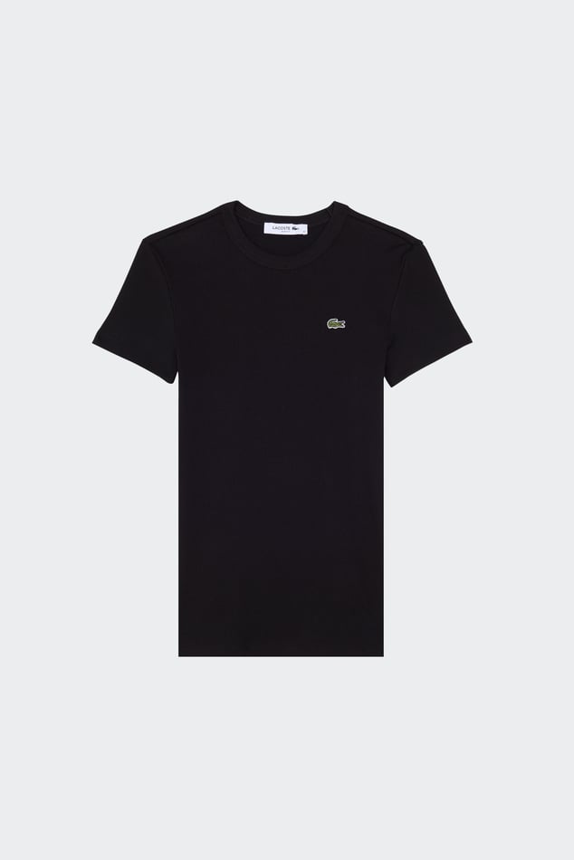 T shirt Core Rib Noir Lacoste Femme Citadium