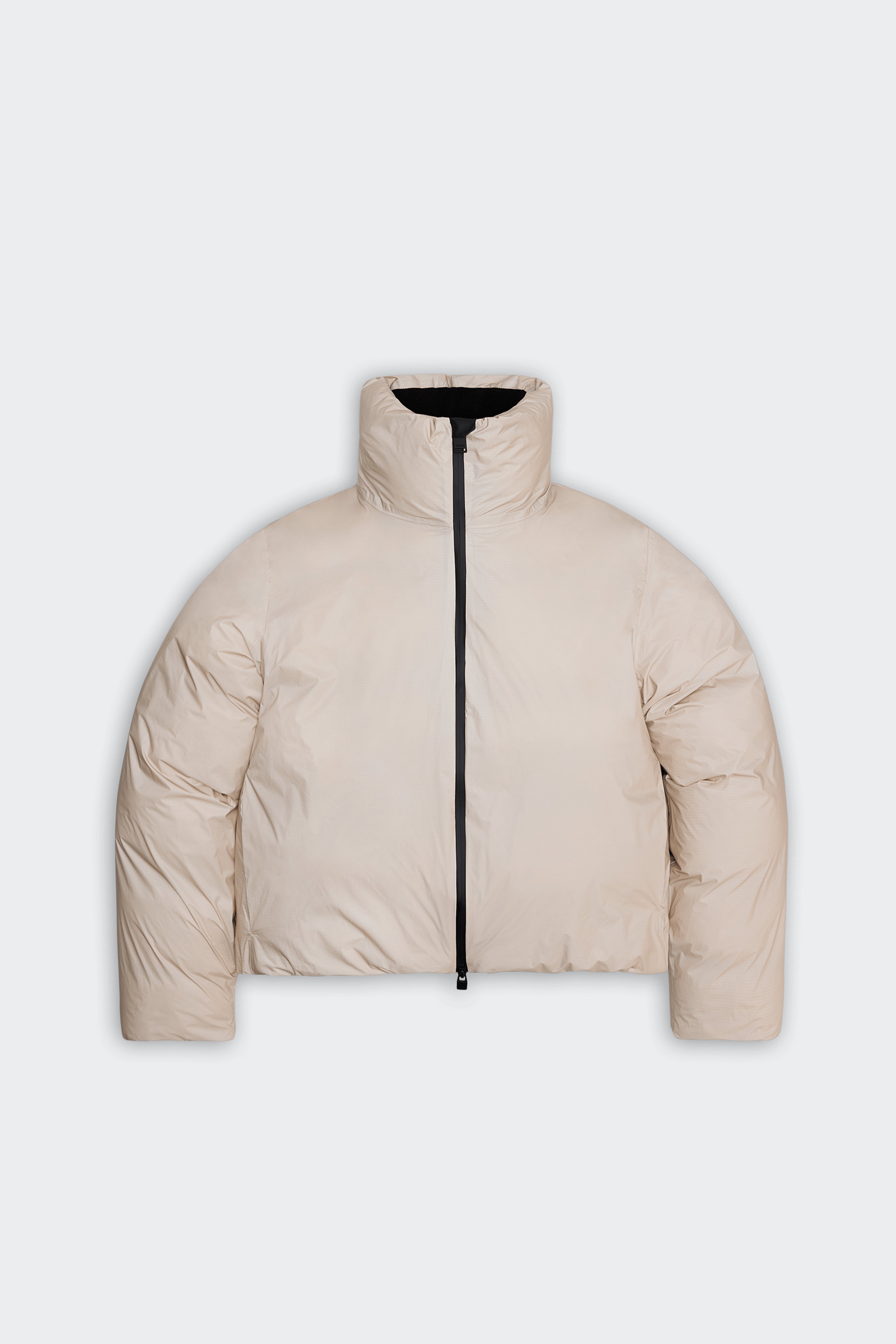 Lightweight quilted padded jacket with high neck | Beige by RAINS Lightweight quilted padded jacket with high neck Beige