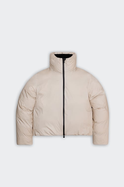 RAINS Lightweight quilted padded jacket with high neck Beige