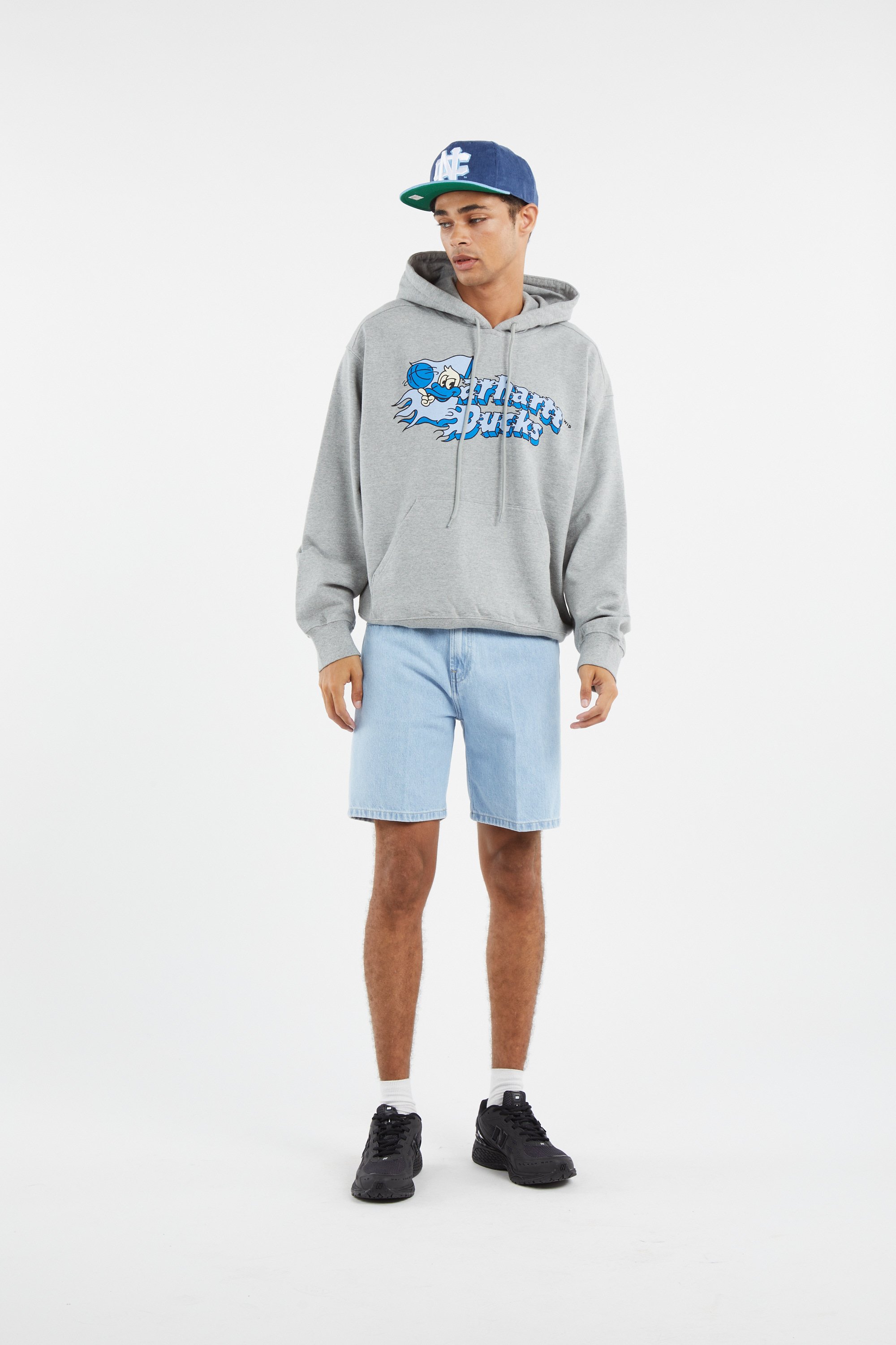 ★ドイツ発*carhartt WIP*新作*Flaming Ducks フーディ/GREY★ Carhartt WIP HOODED FLAMING DUCKS - Sweatshirt - grey
