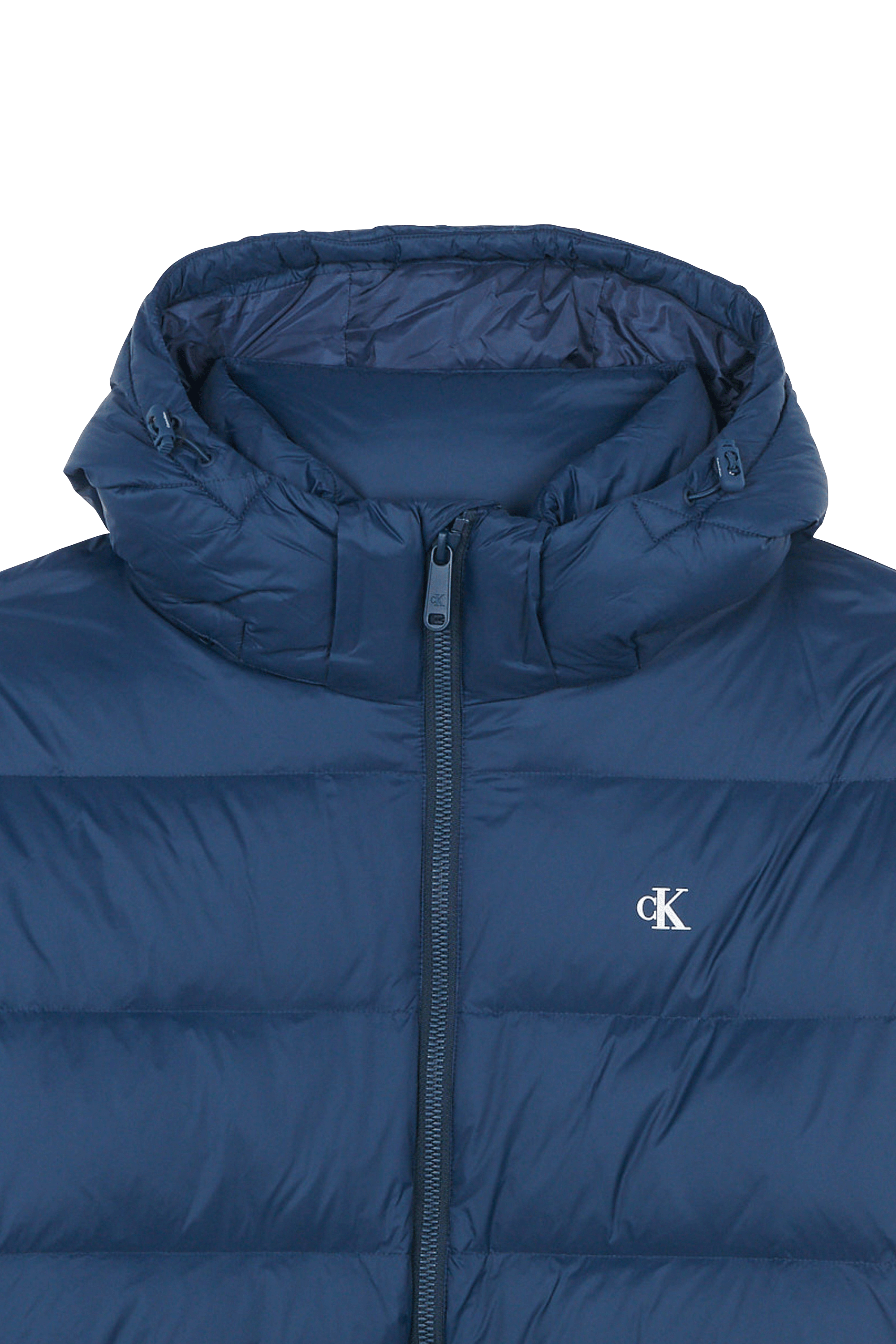 Lightweight quilted padded jacket with high neck Blue