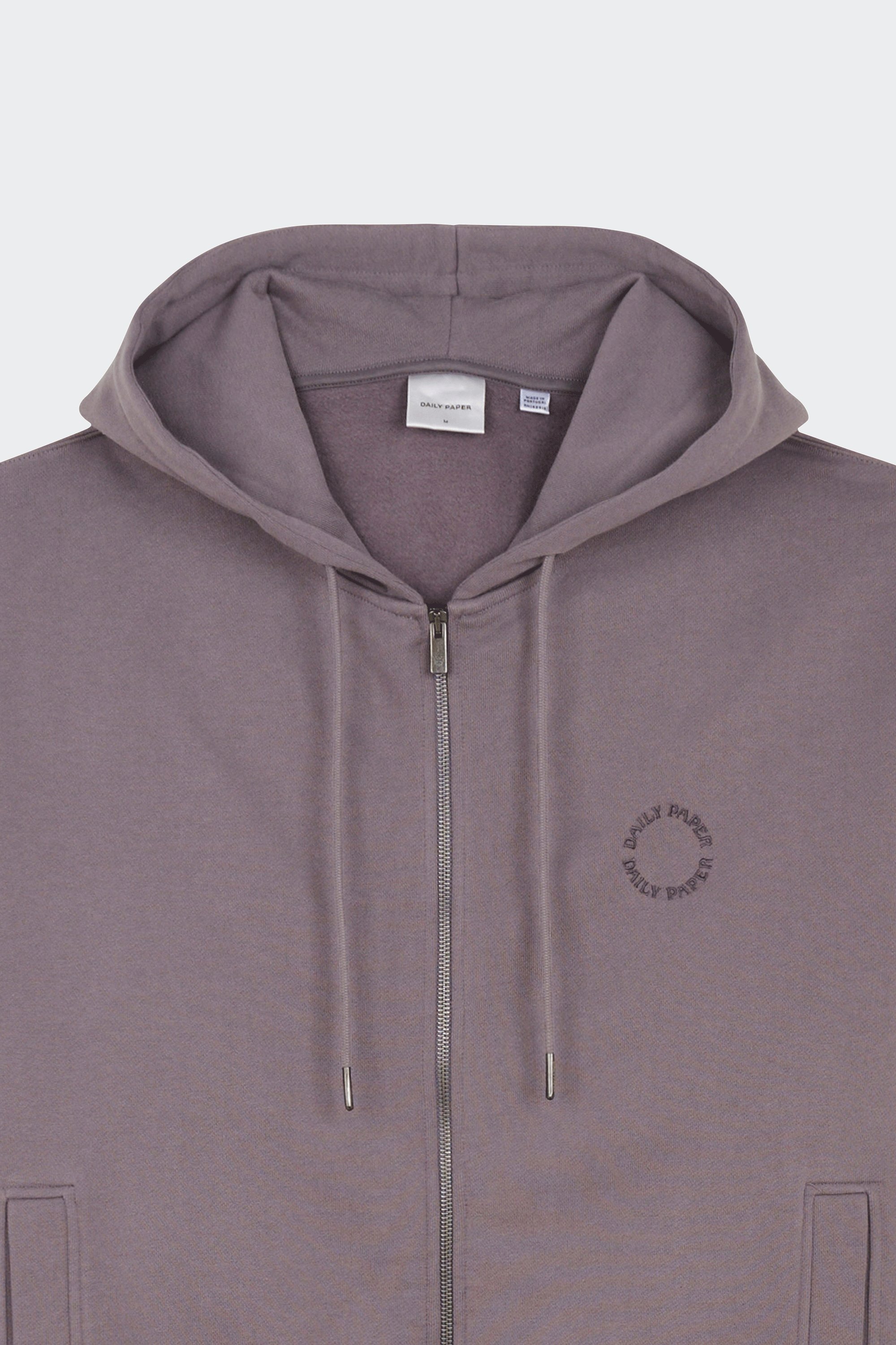zip-up hoodie | Grey by DAILY PAPER zip-up hoodie Grey