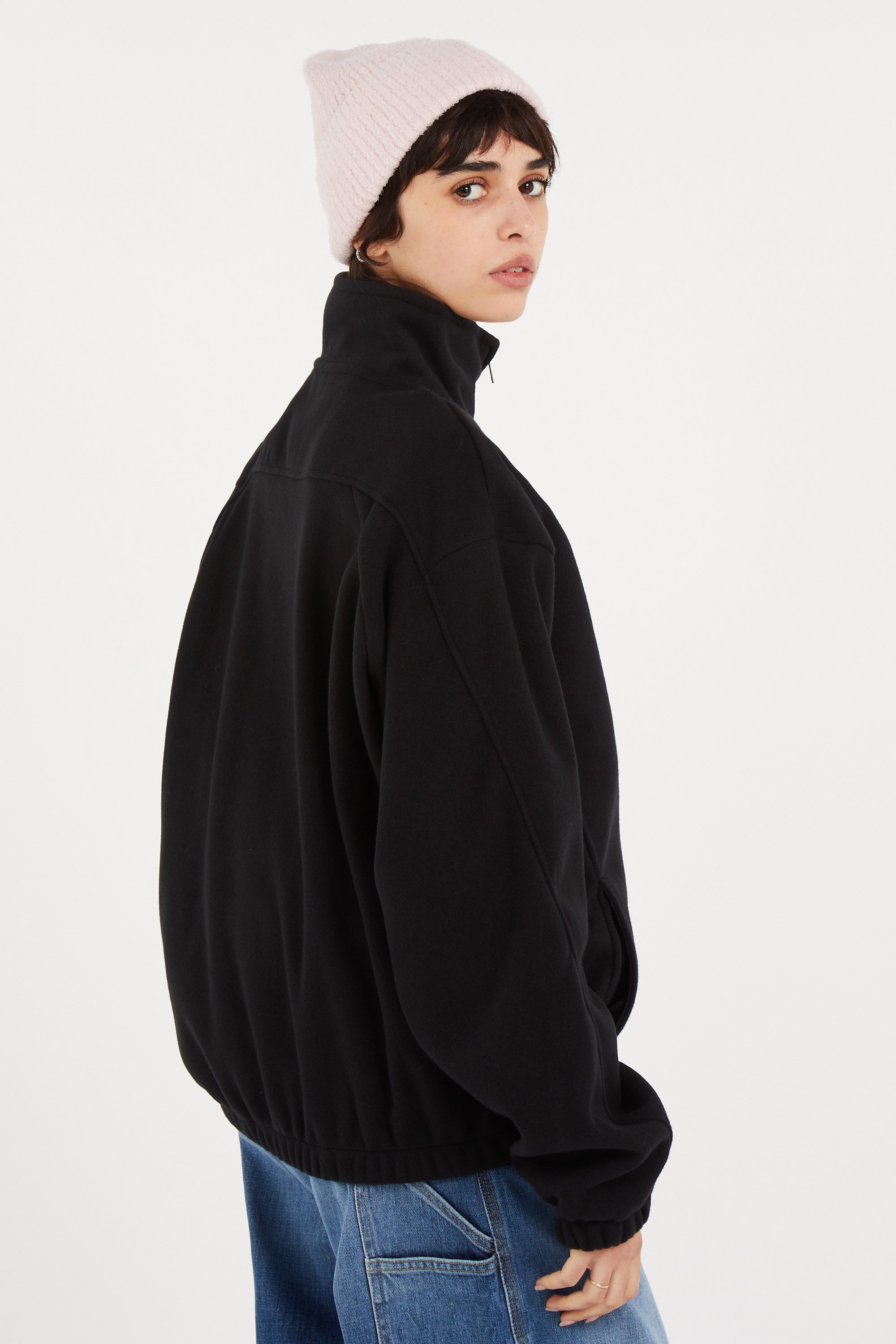 High-neck fleece | Black RAINS Women