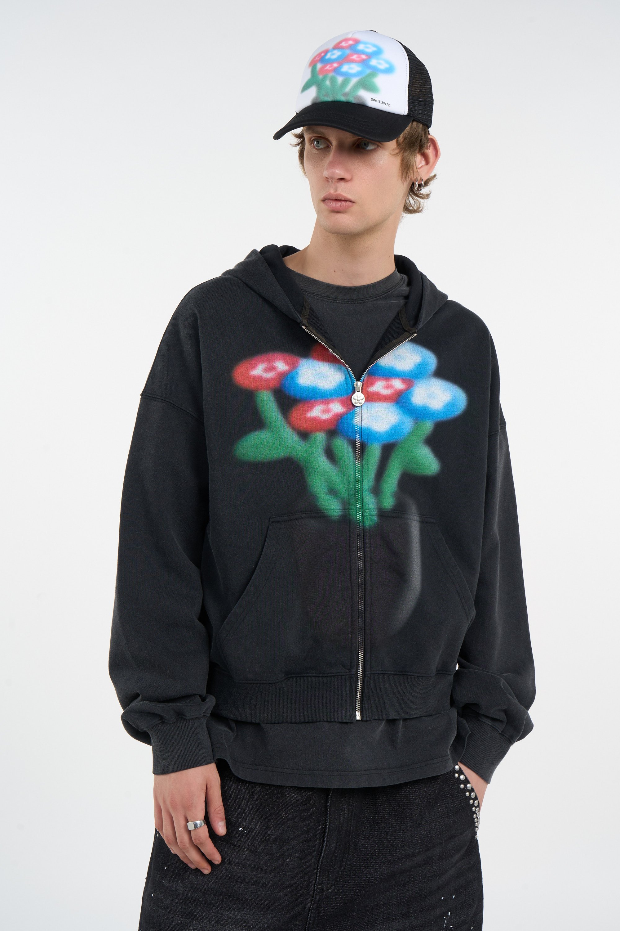 Slim-fit zip-up tracksuit top  | Black VANDYTHEPINK Men