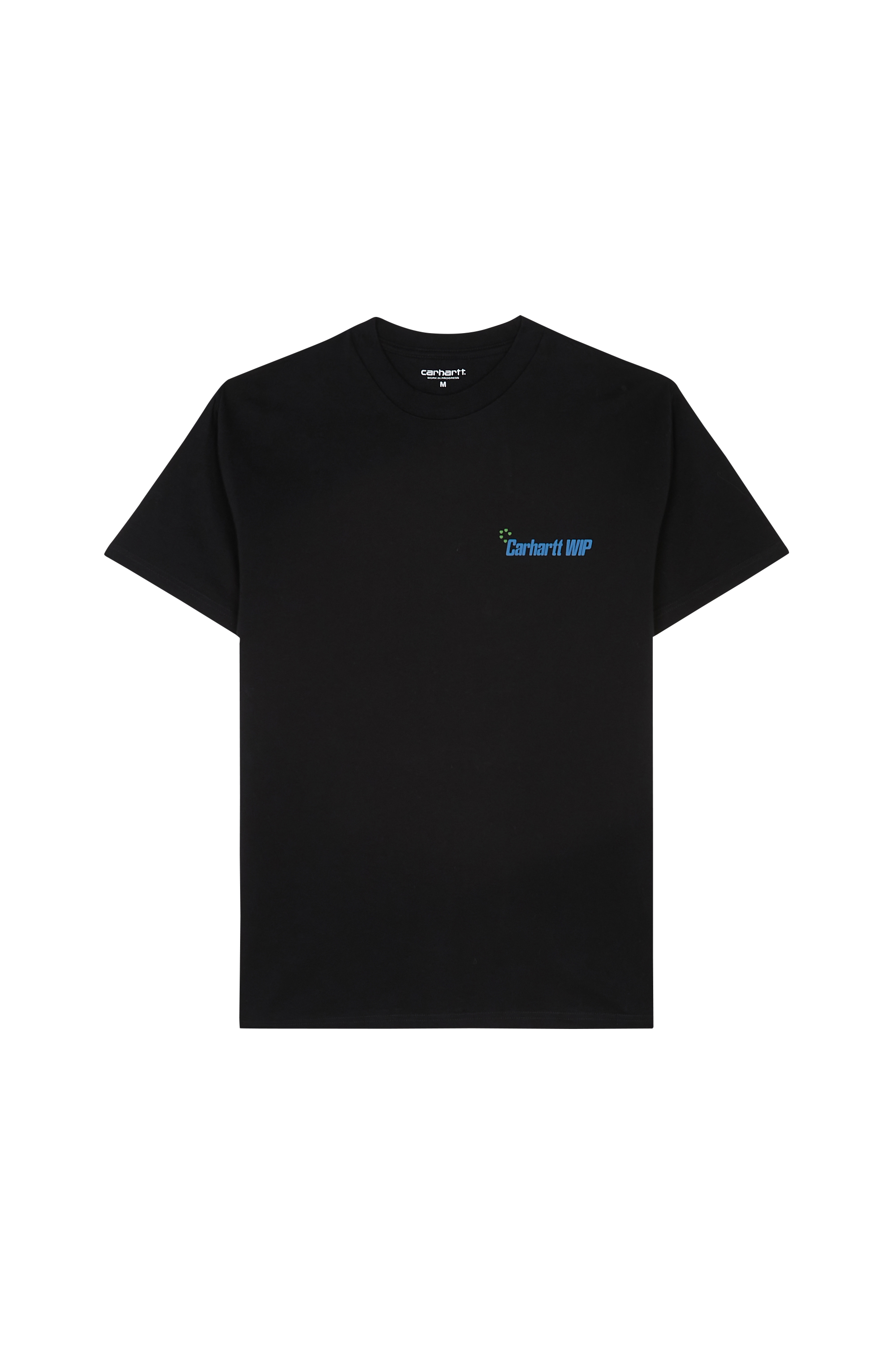 Regular-fit round-neck cotton T-shirt Black