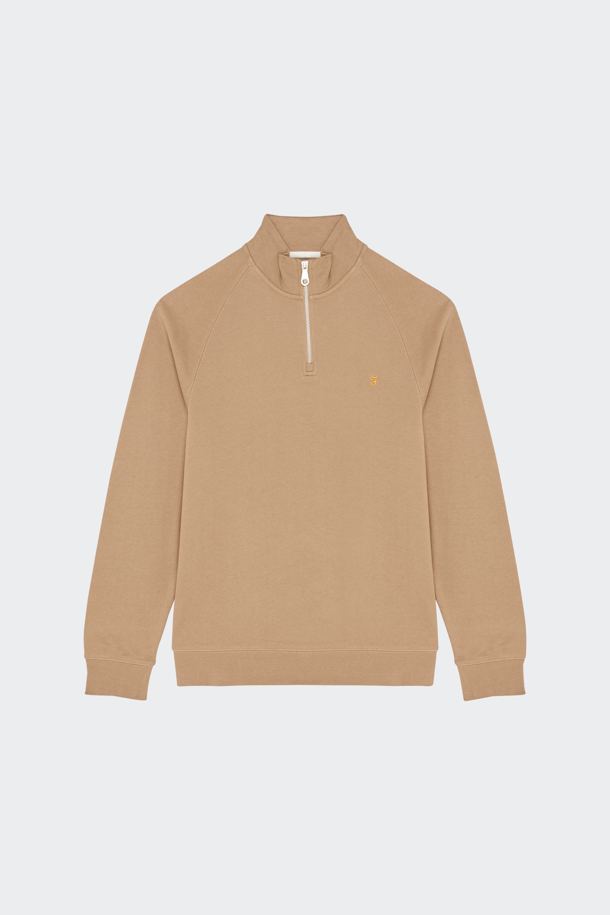 Zip-up sweatshirt | Beige by FARAH Zip-up sweatshirt Beige
