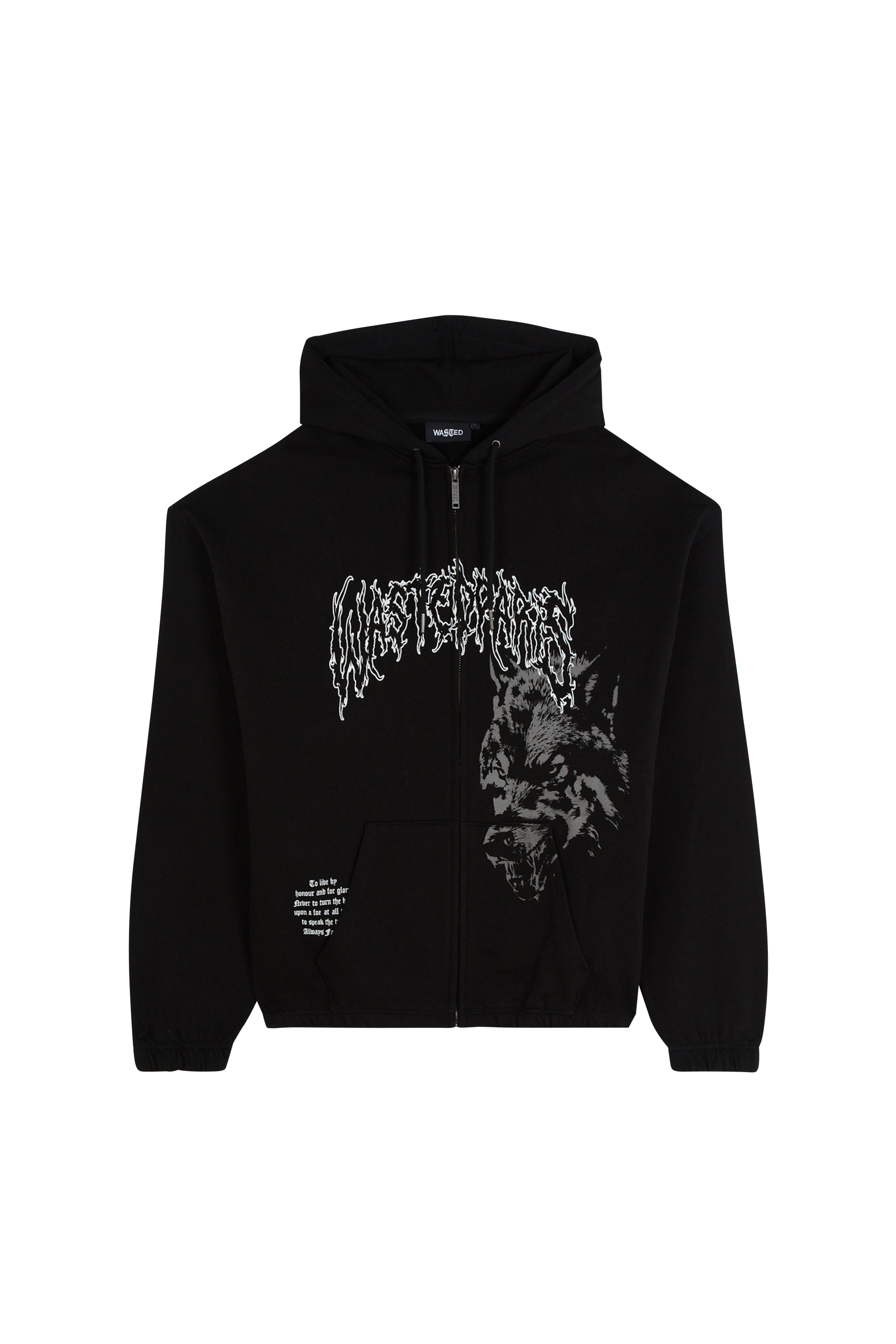zip-up hoodie Black