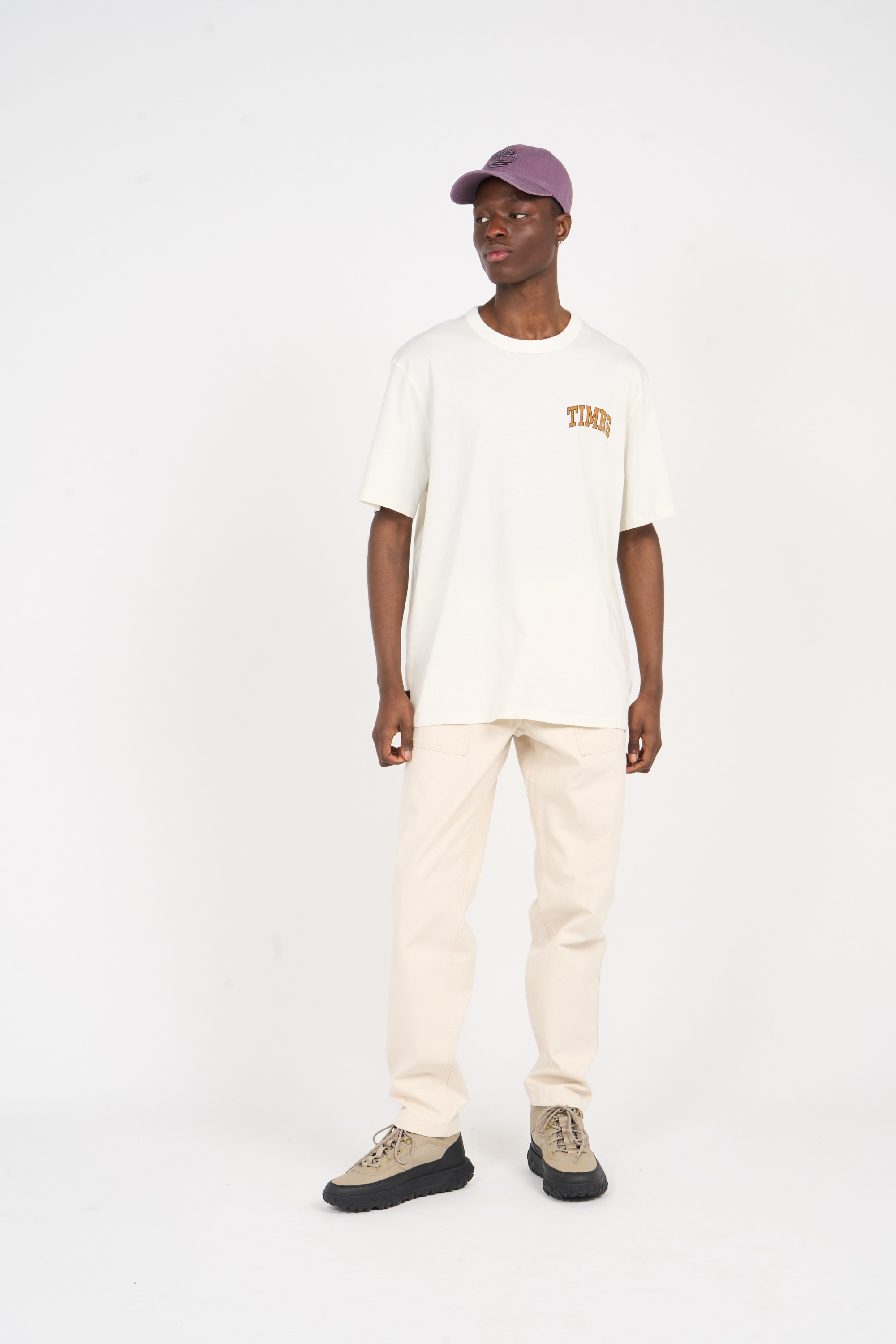Regular-fit round-neck cotton T-shirt White