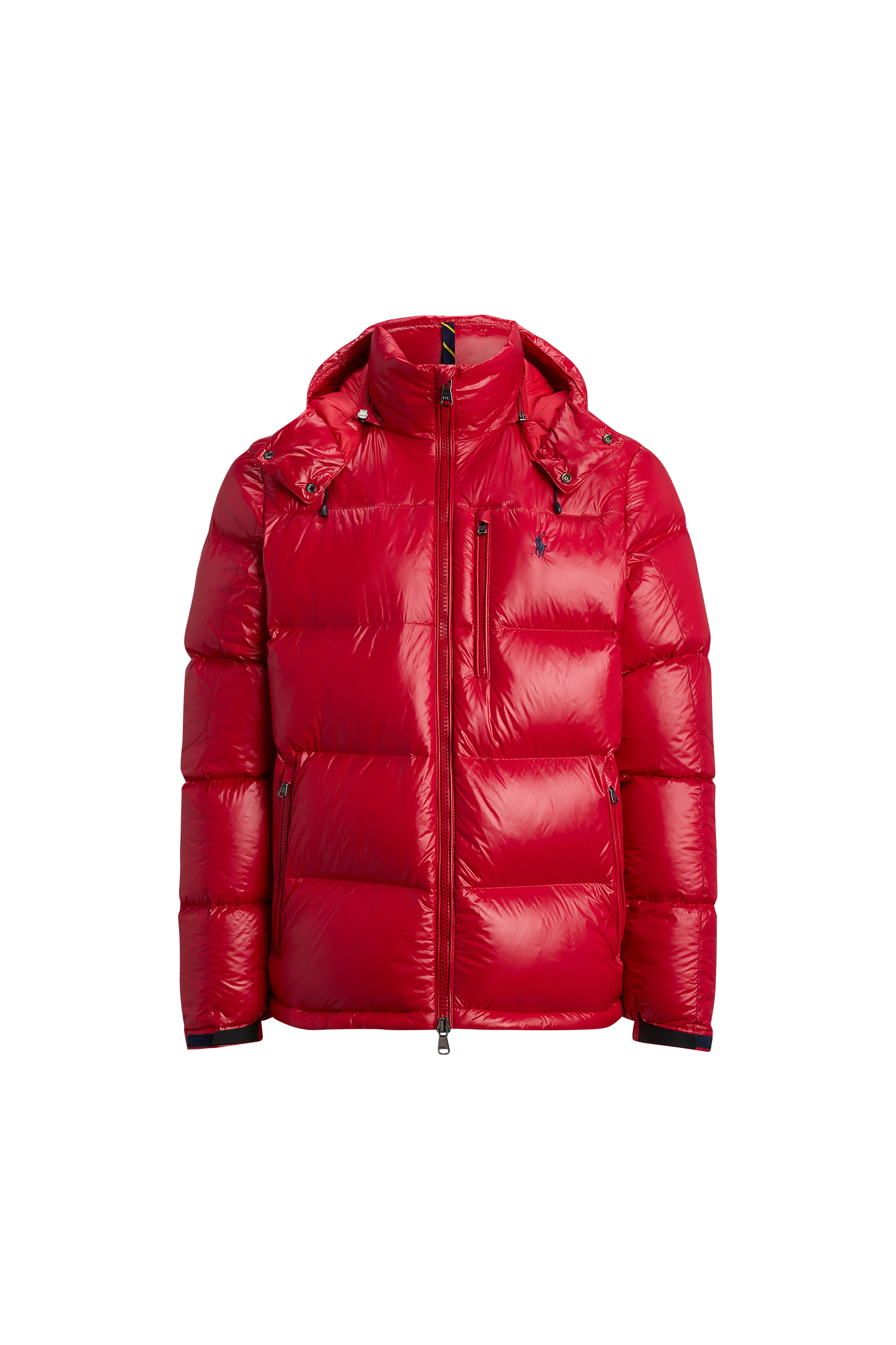 Lightweight quilted padded jacket with high neck Red