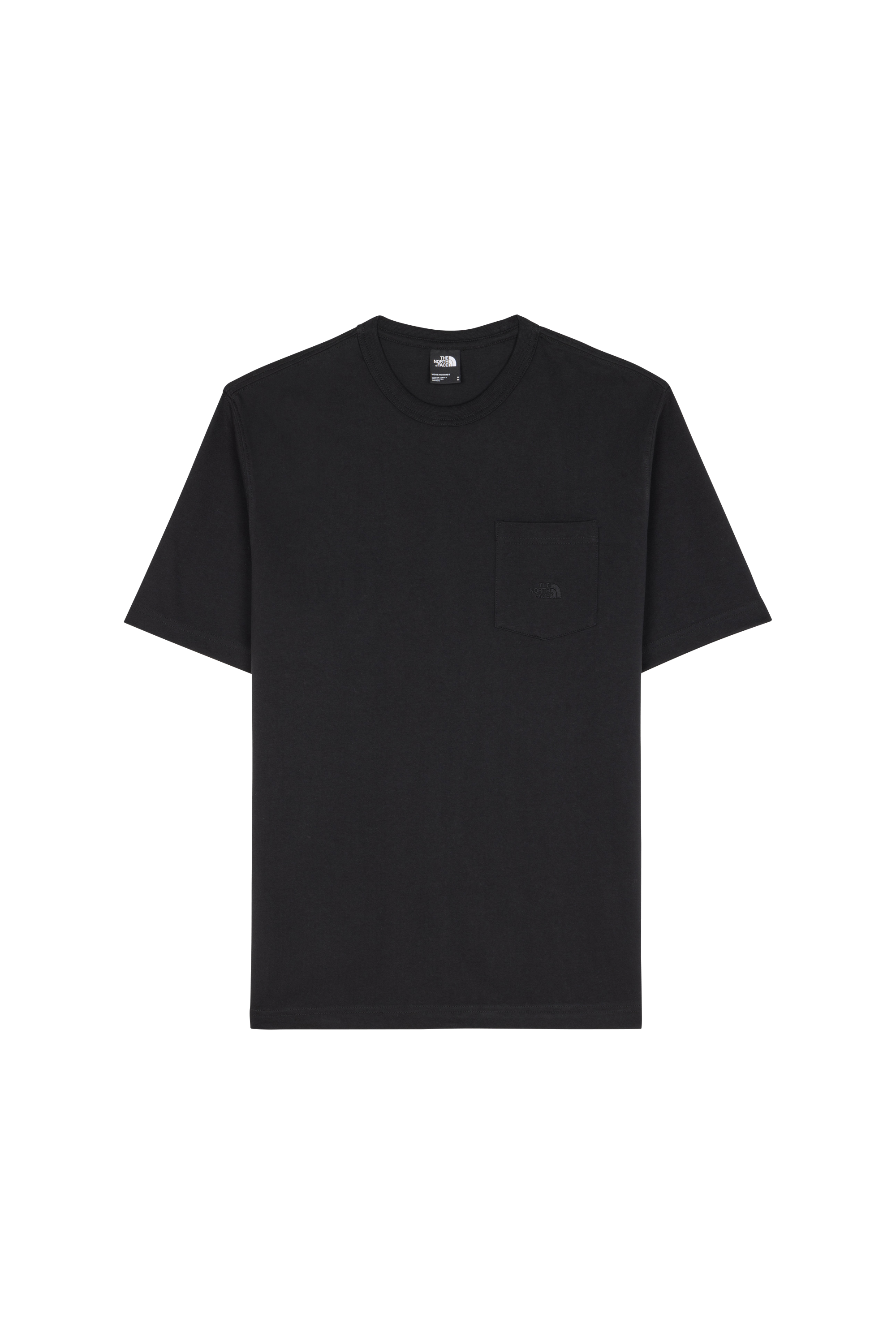 Regular-fit round-neck cotton T-shirt Black