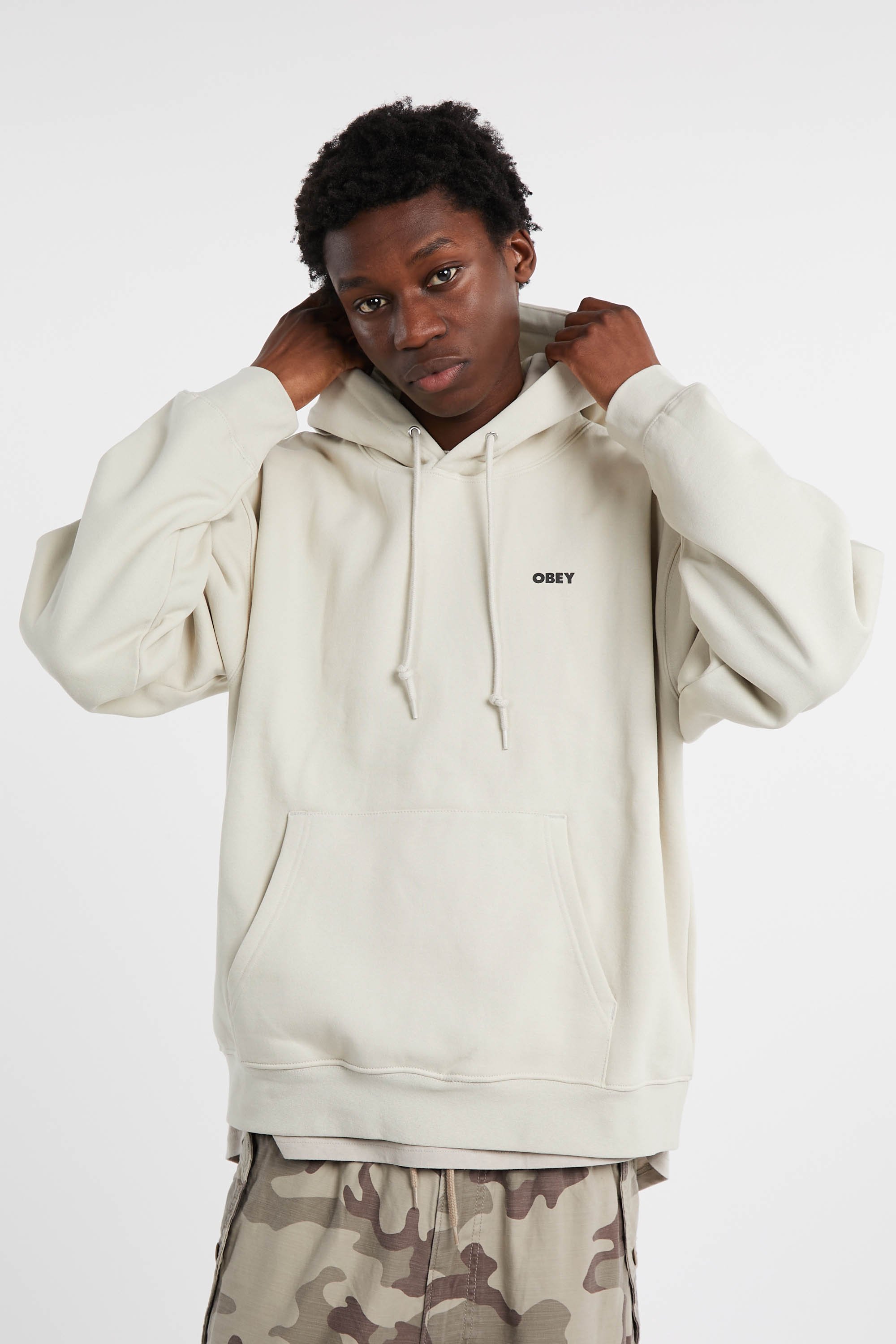 Hoodie | Beige OBEY Homme