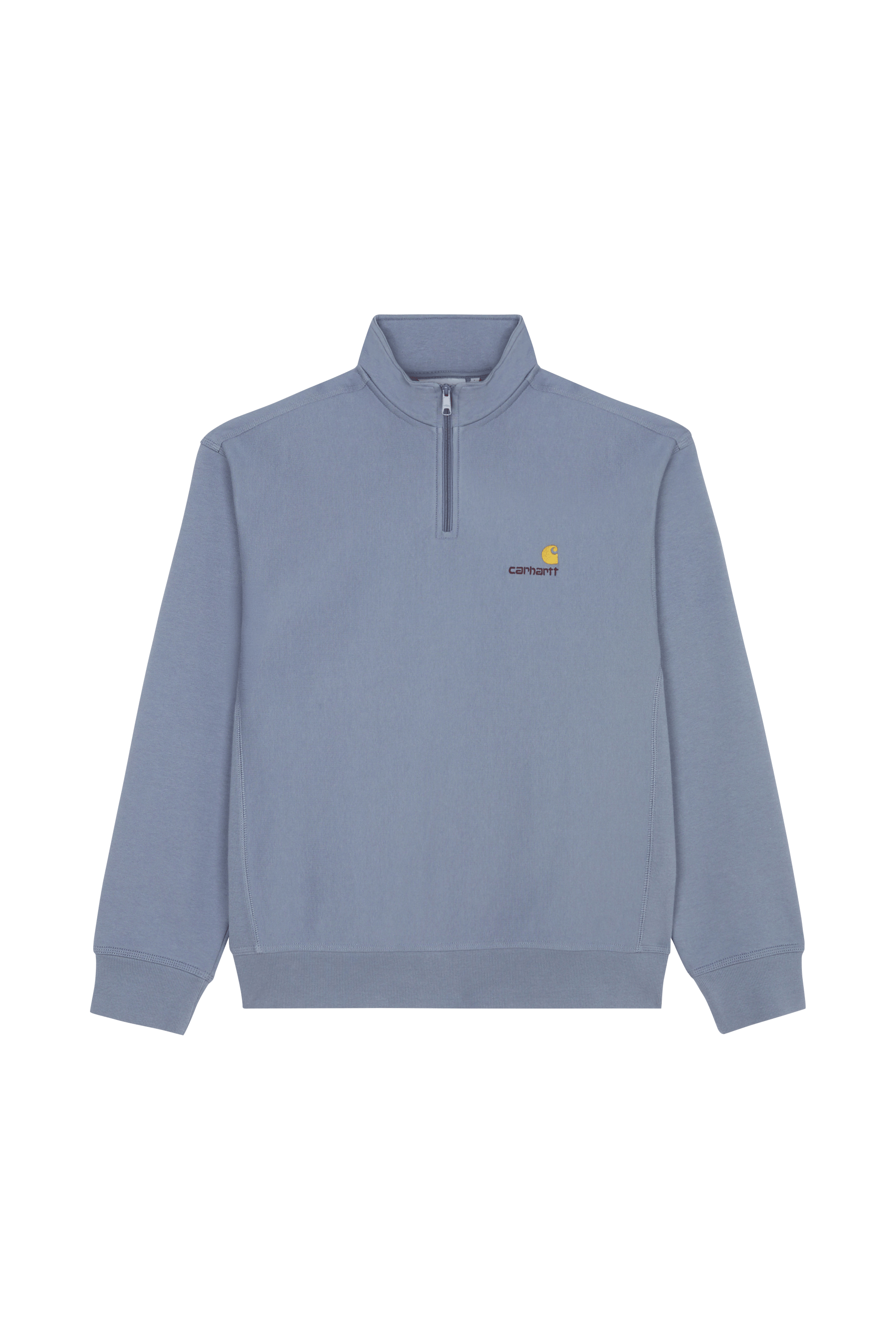 Slim-fit zip-up tracksuit top  Half Zip American Script  Shady blue