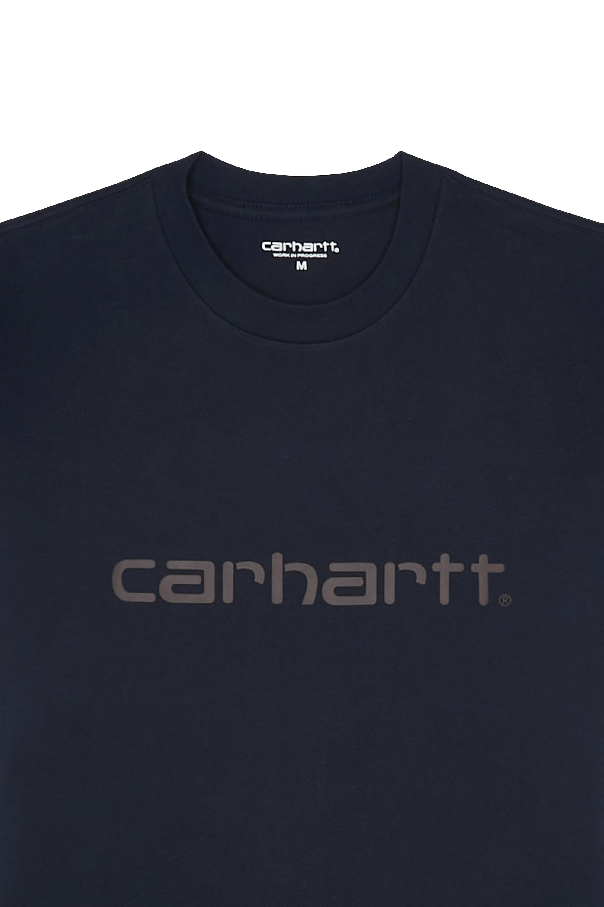 Regular-fit round-neck cotton T-shirt Blue