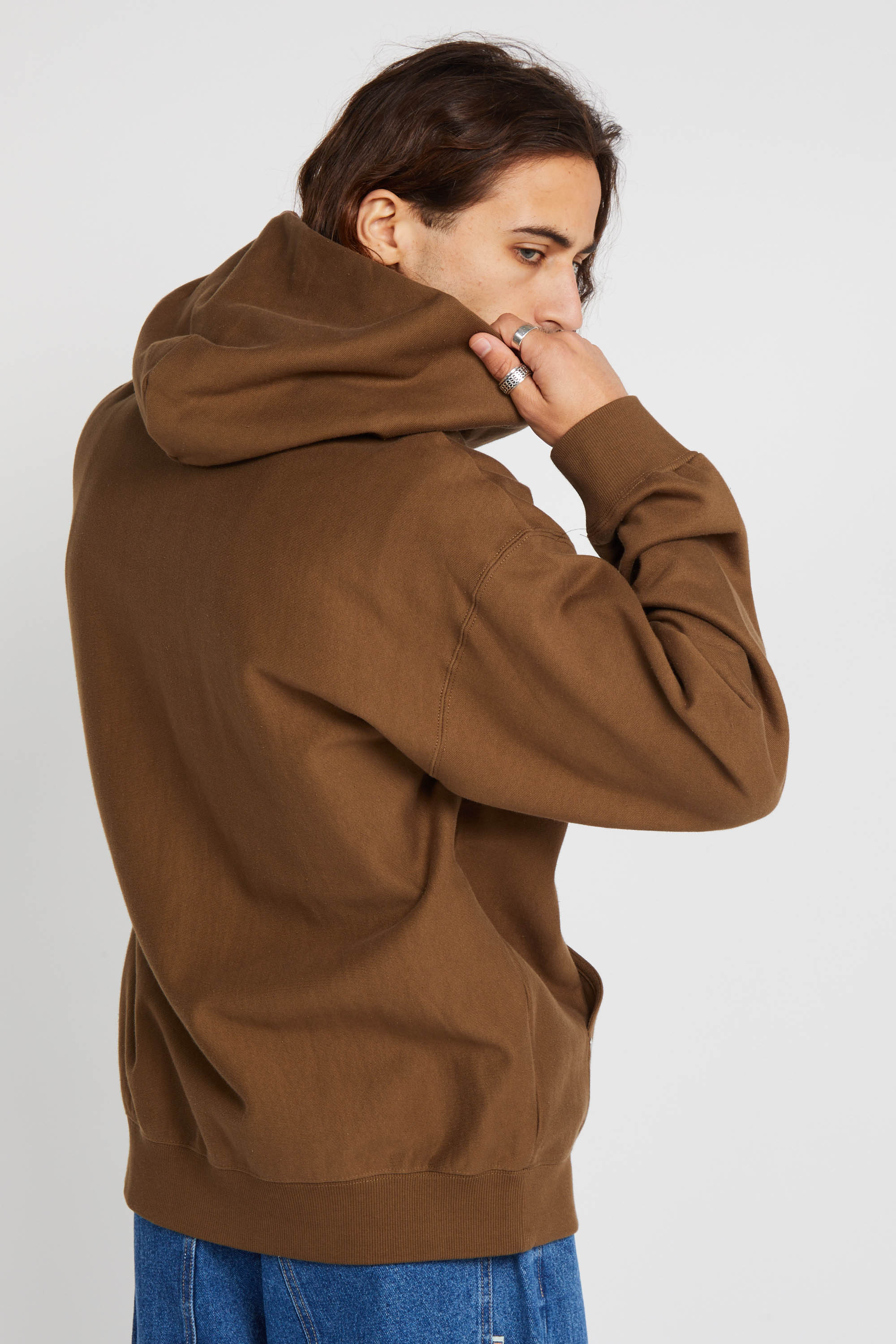Hoodie zippé Marron