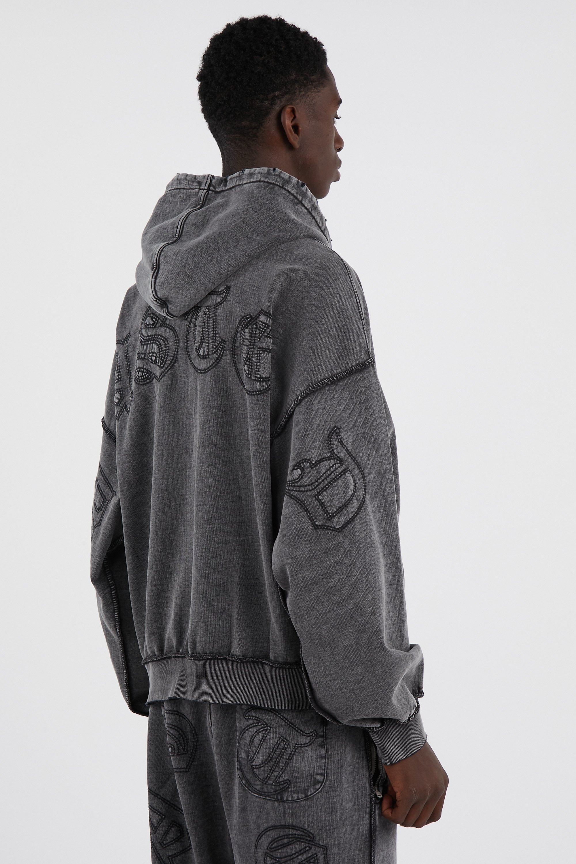 Hoodie zippé | Noir WASTED Homme