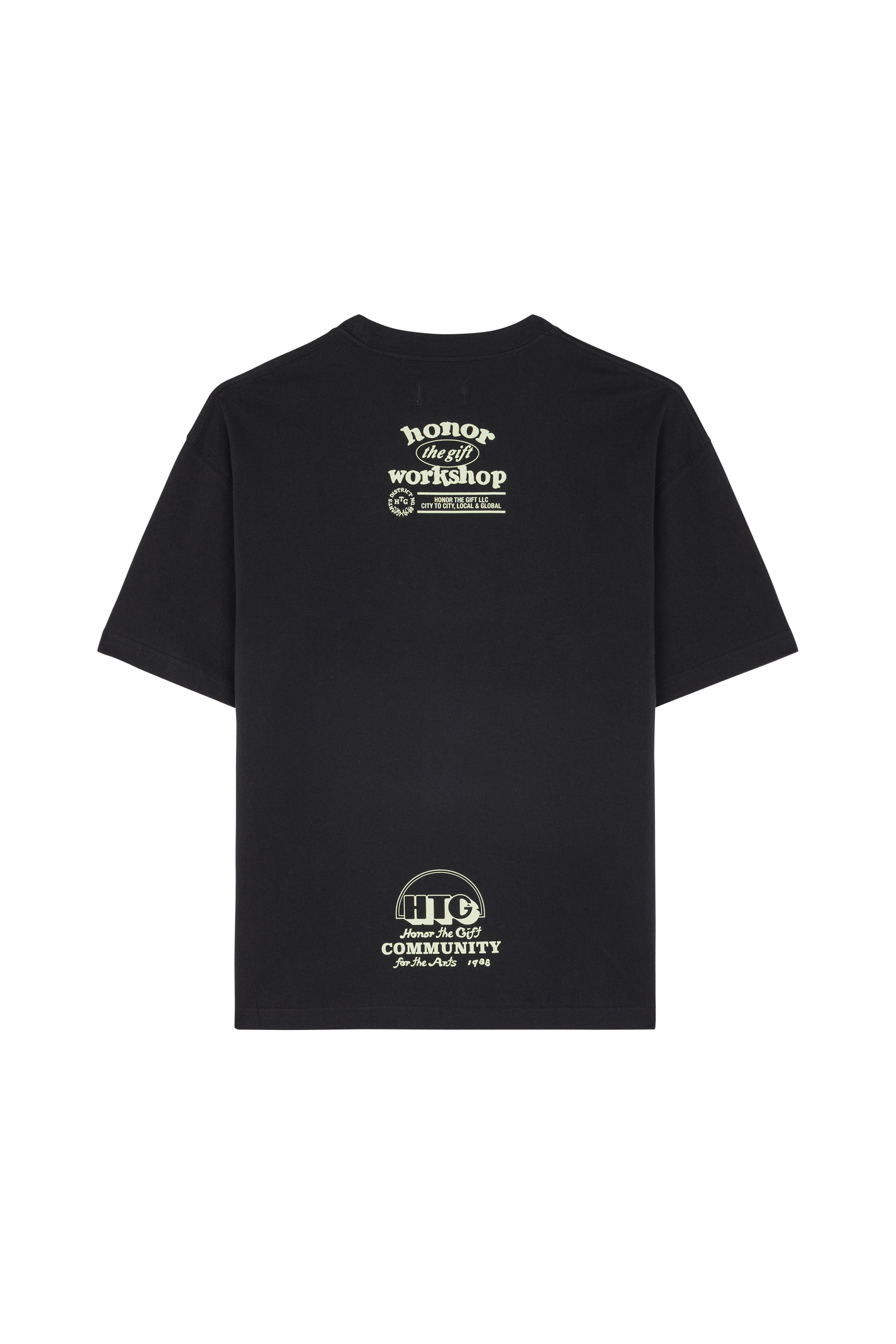 Regular-fit round-neck cotton T-shirt Black