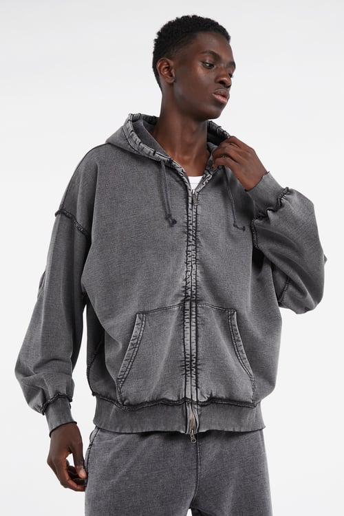WASTED Hoodie zippé Noir