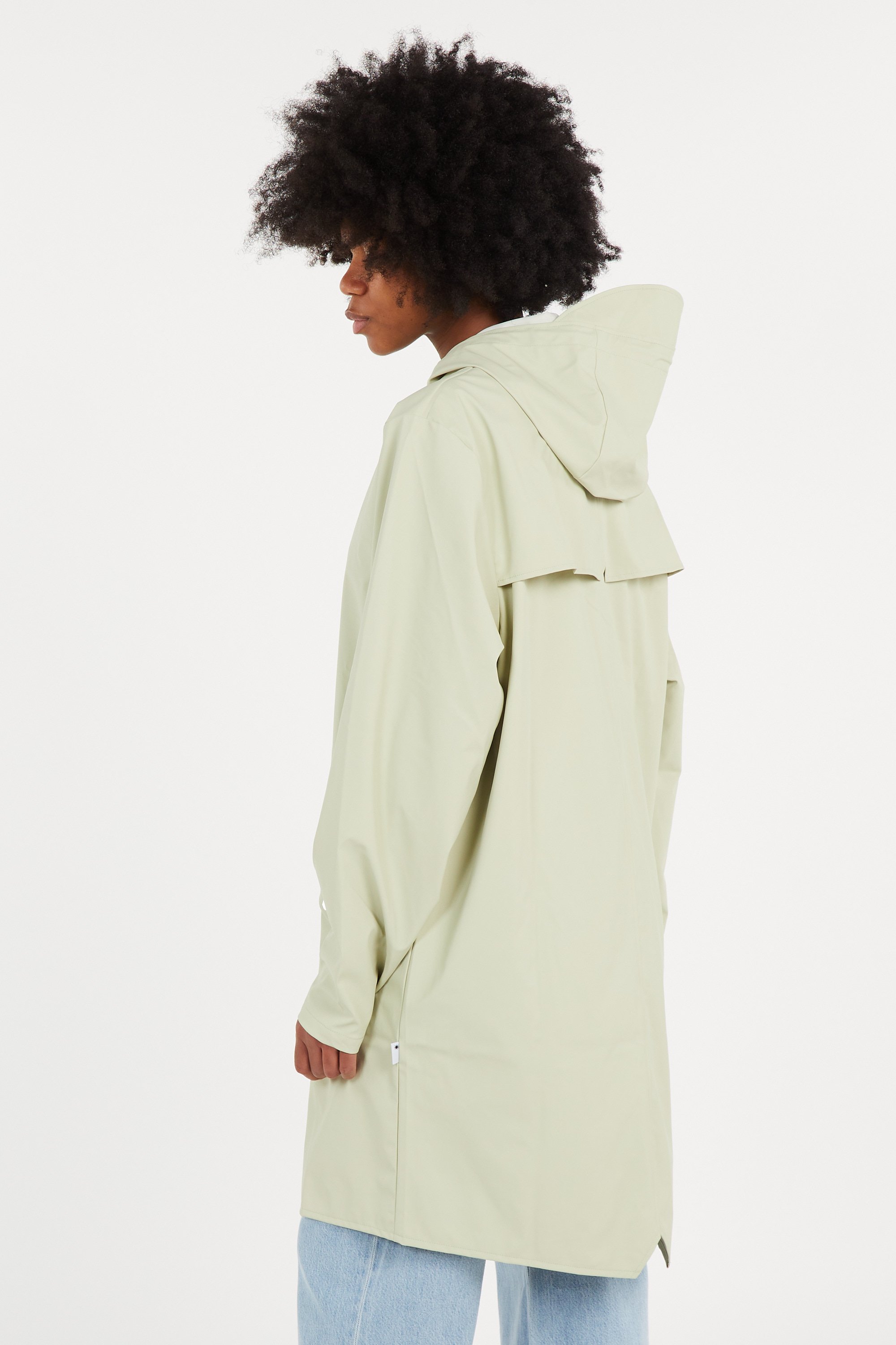 Coupe-vent imperméable long à capuche Vert