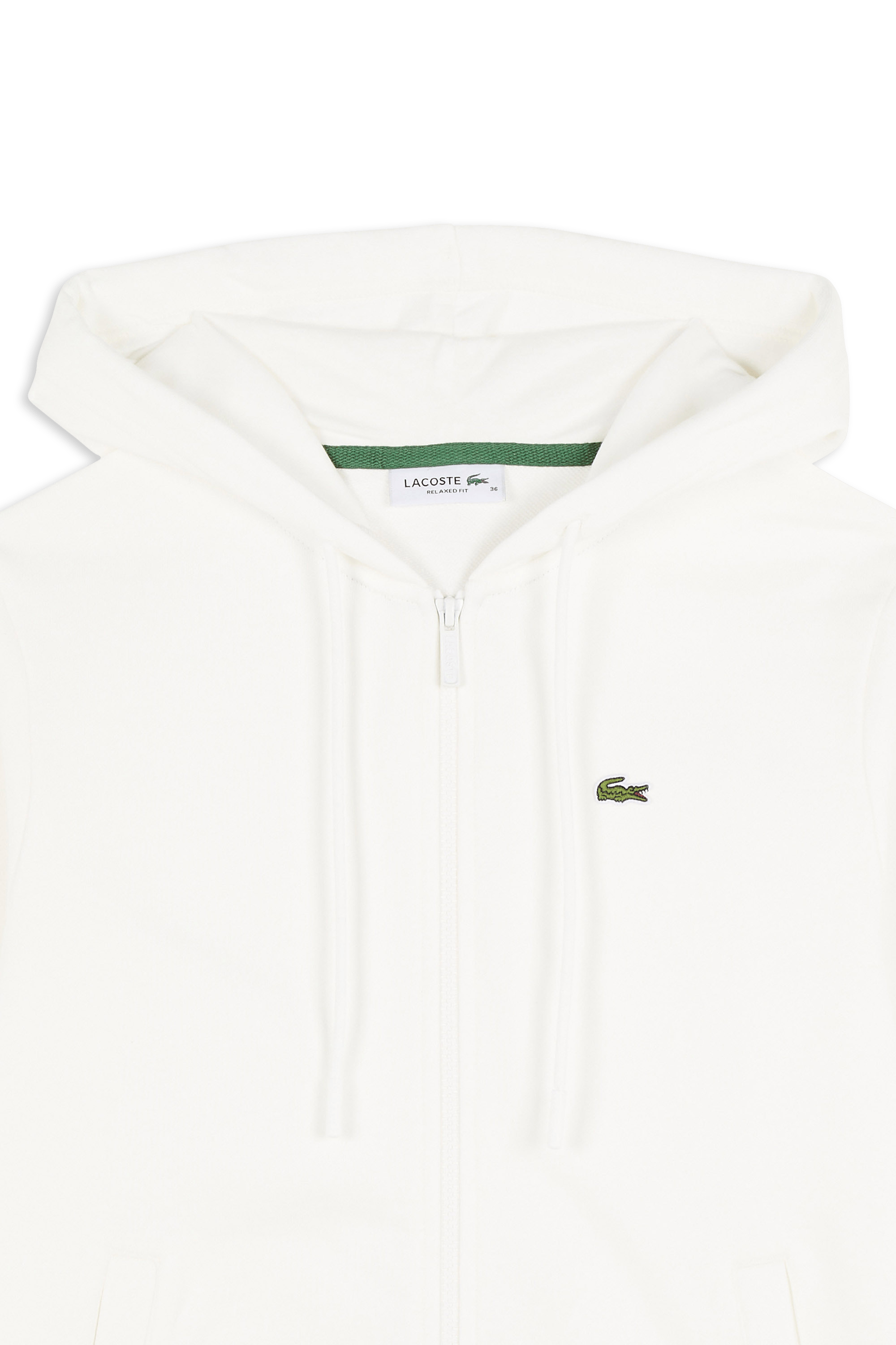 Sweatshirt zippé à capuche | Blanc LACOSTE Femme